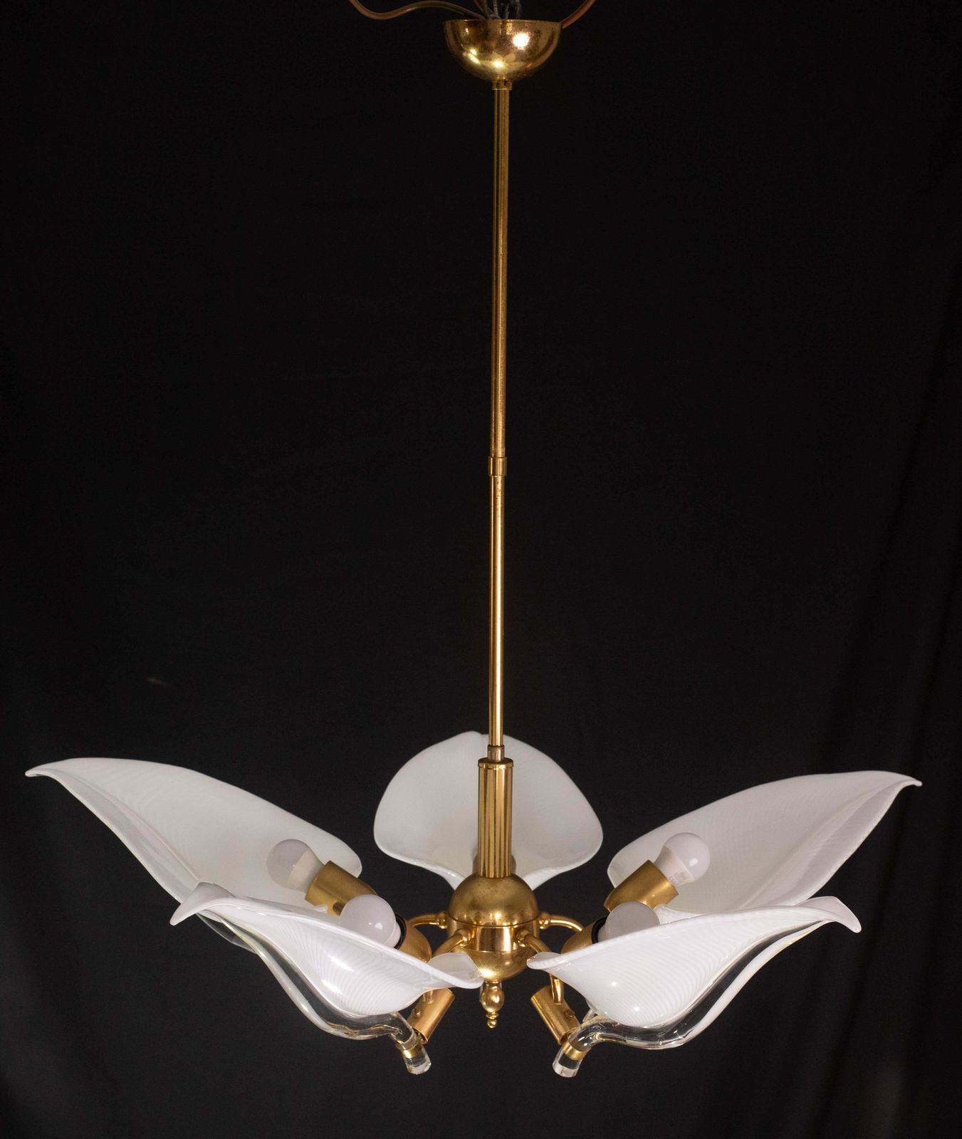 photo vinterior Elegant Chandelier Franco Luce For Seguso, Murano Glass, 1970s
