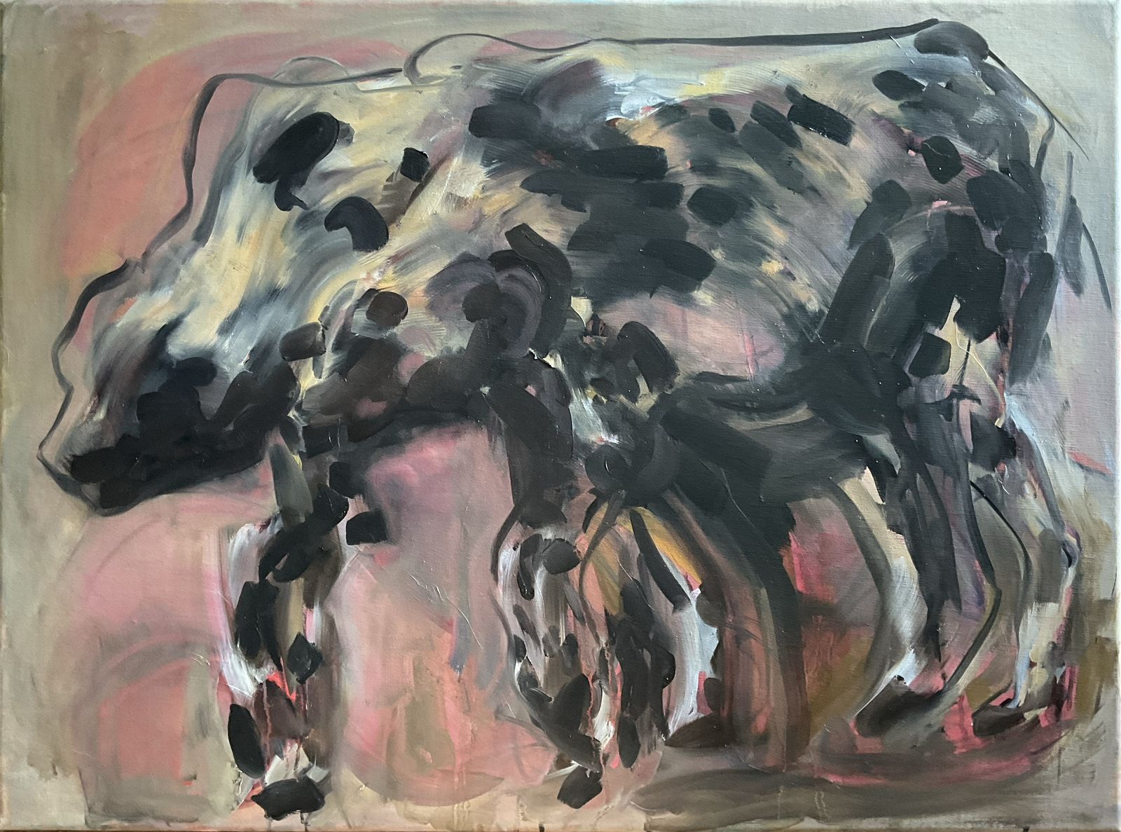 Large Oil Painting On Linen “Kin” By Rose Roth 80 X 60 Cm photo 4000.0