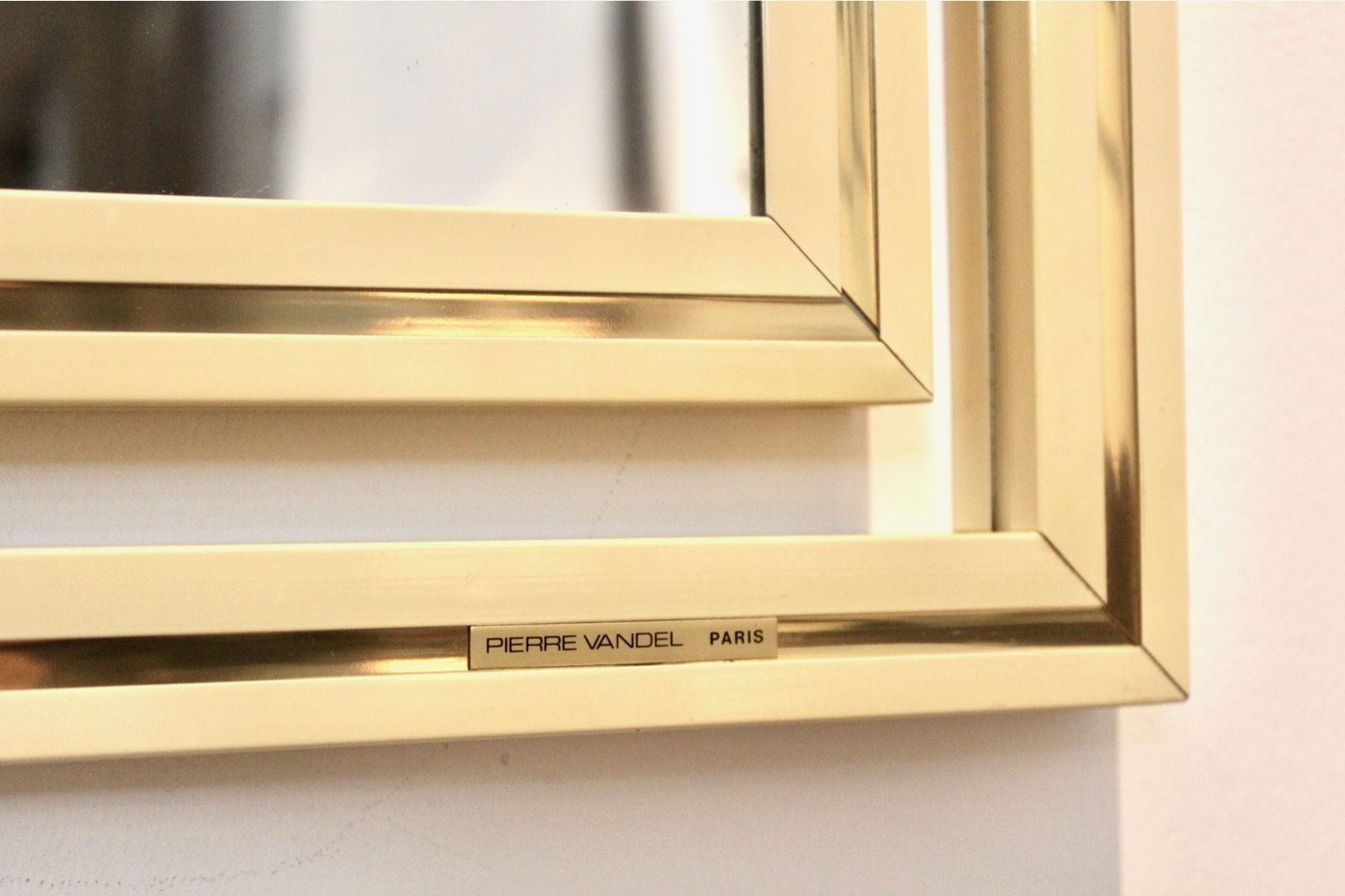 Elegant Mirror By Pierre Vandel Paris France 1970s photo Home Decor