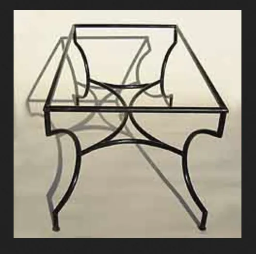 Tavole Calde 200cm Rectangular Mosaic Tiled Table Origami Style With Iron Base And 2 Products. New But Unused Old Stock photo furniture
