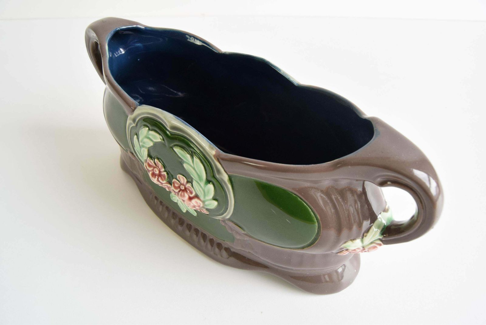 678.0 Ceramic Art Nouveau Jardiniere, Around 1900 photo
