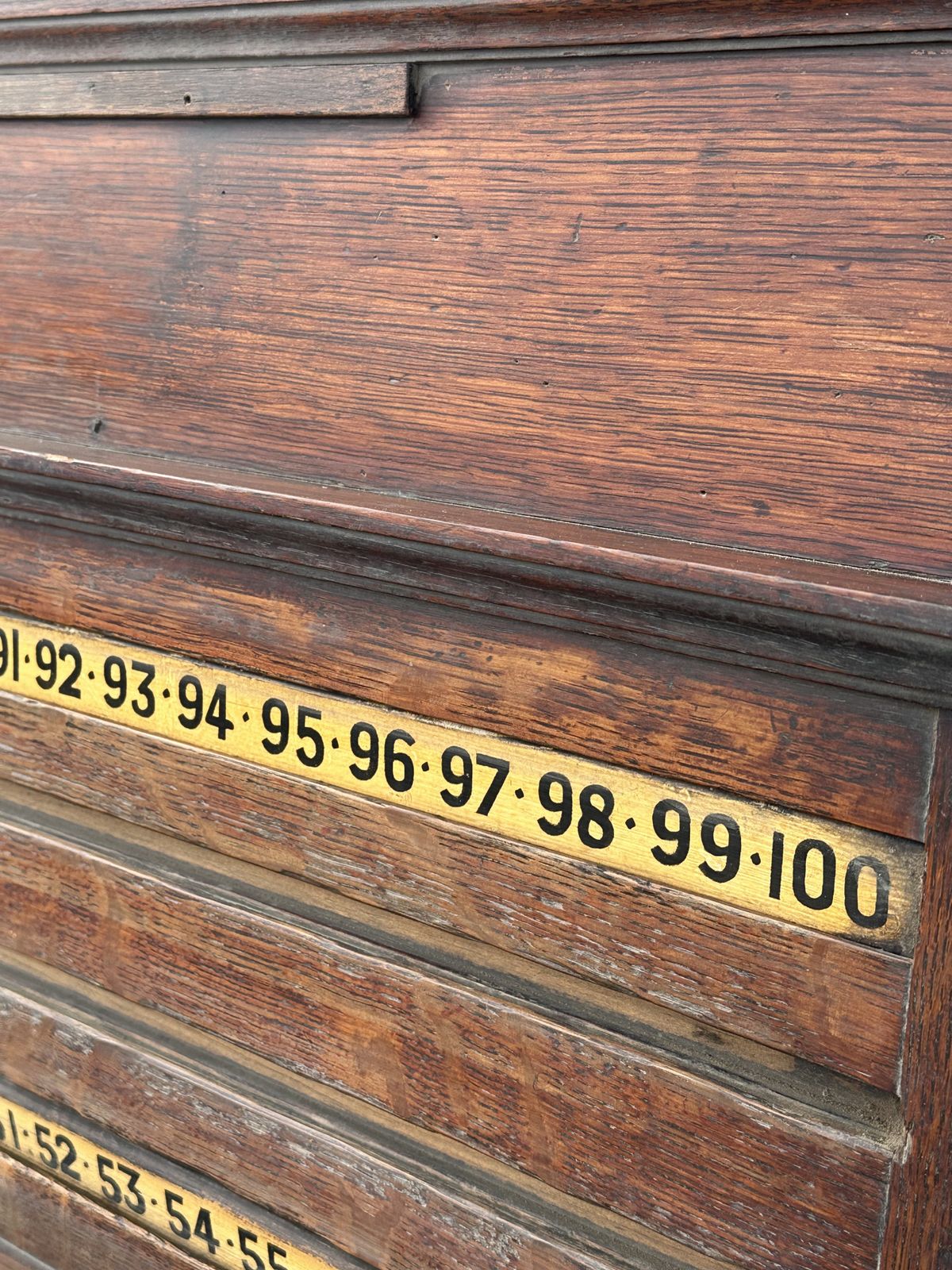 A Large Oak Billiard/ Snooker Scoreboard Attributed To Thurston & Co. Of London, Second Half 19th Century photo furniture