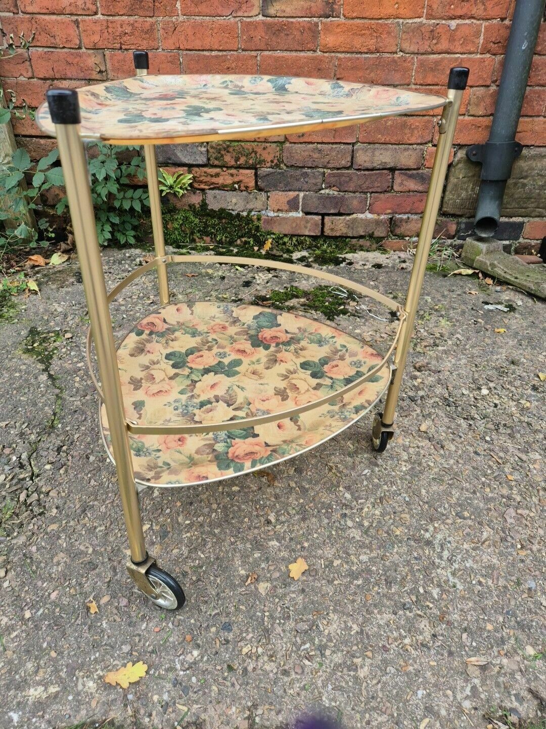 Glos Arnold Designs, A Mid 20th Century, Vintage Fibreglass Twin Shelved Trolley photo vintage