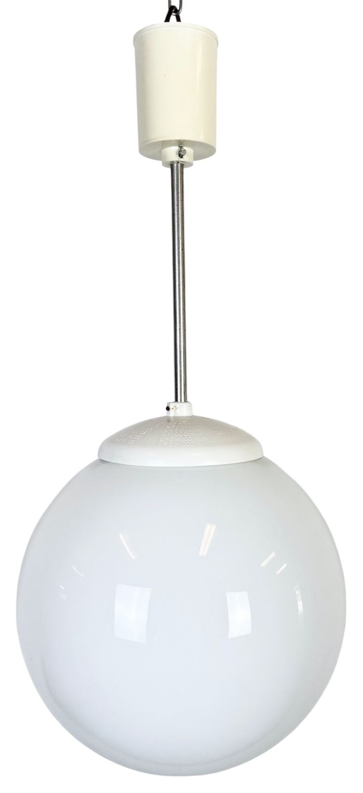 Vintage Chandelier With Milk Glass From Elektrosvit, 1960s, 5x