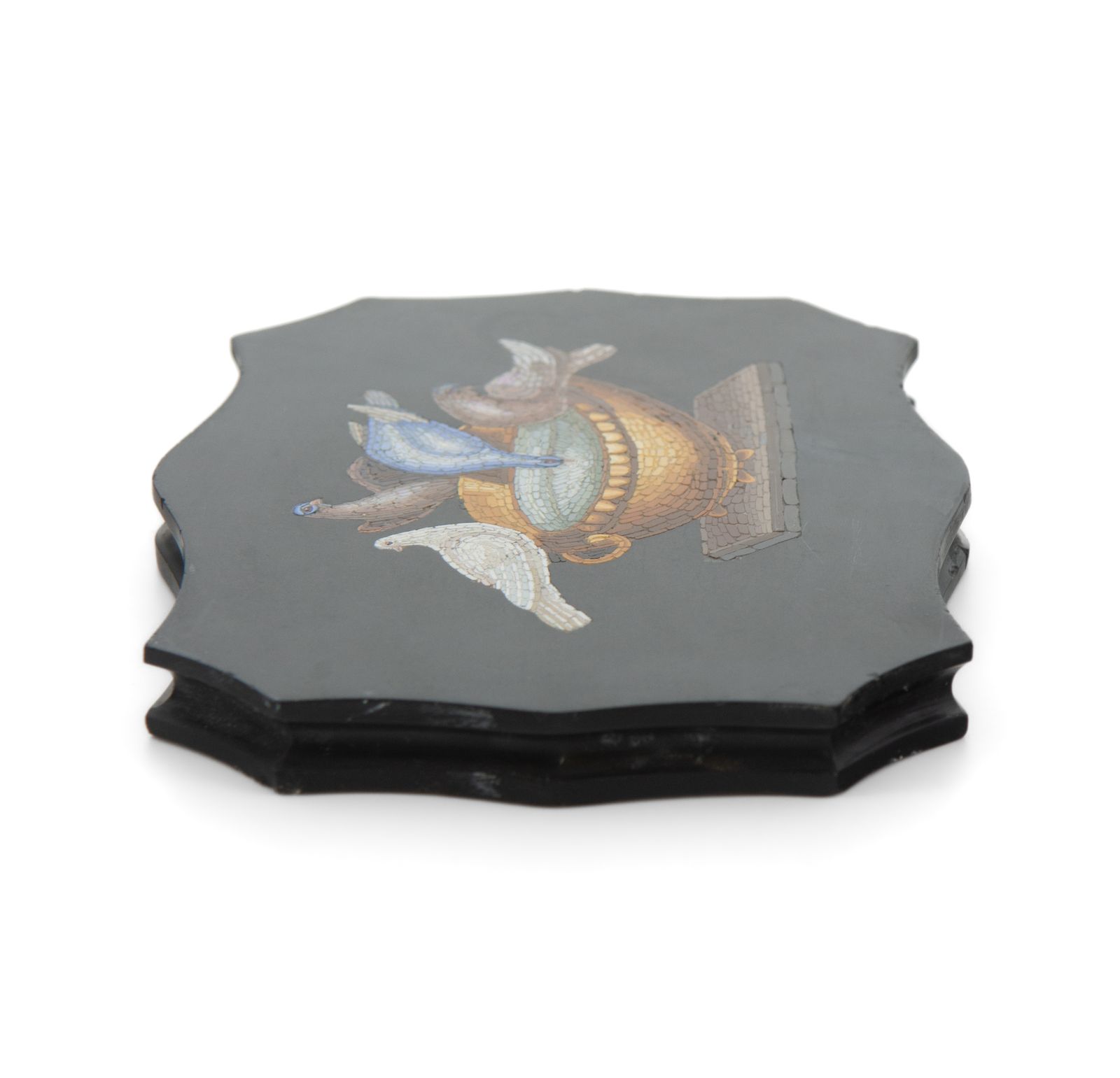 photo furniture 19th Century Italian Micro Mosaic Grand Tour Paperweight The Doves Of Pliny