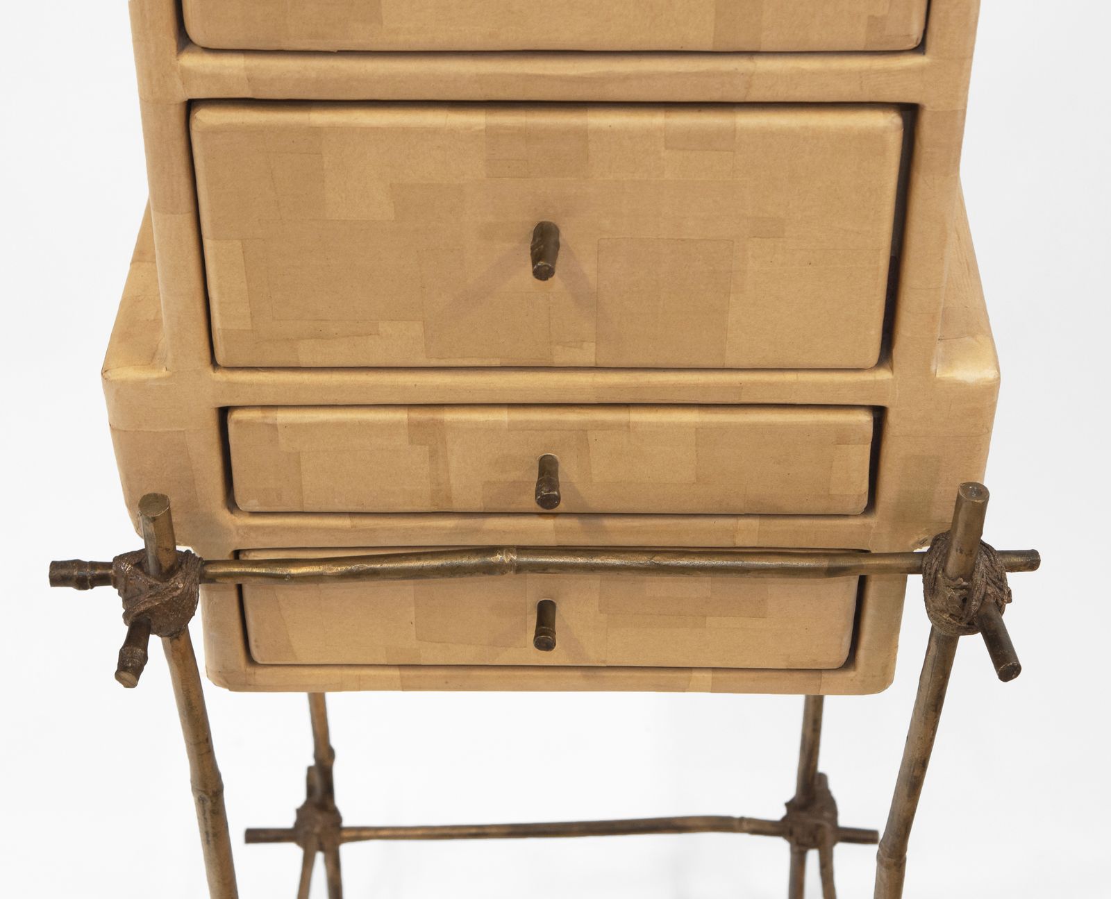 Studio Glithero Ad Hoc Cabinet On Gilt Bronze Bamboo Stand Les French Series 1 photo for sale