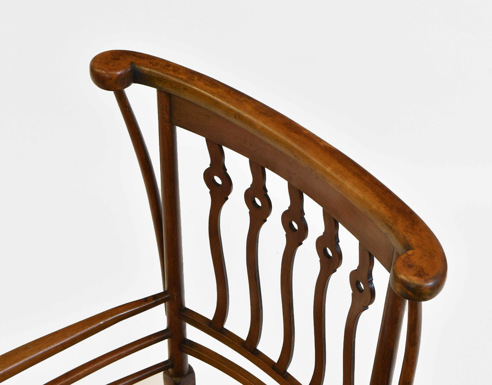 765.0 Arts & Crafts “Quaint” Rush Seated Armchair photo