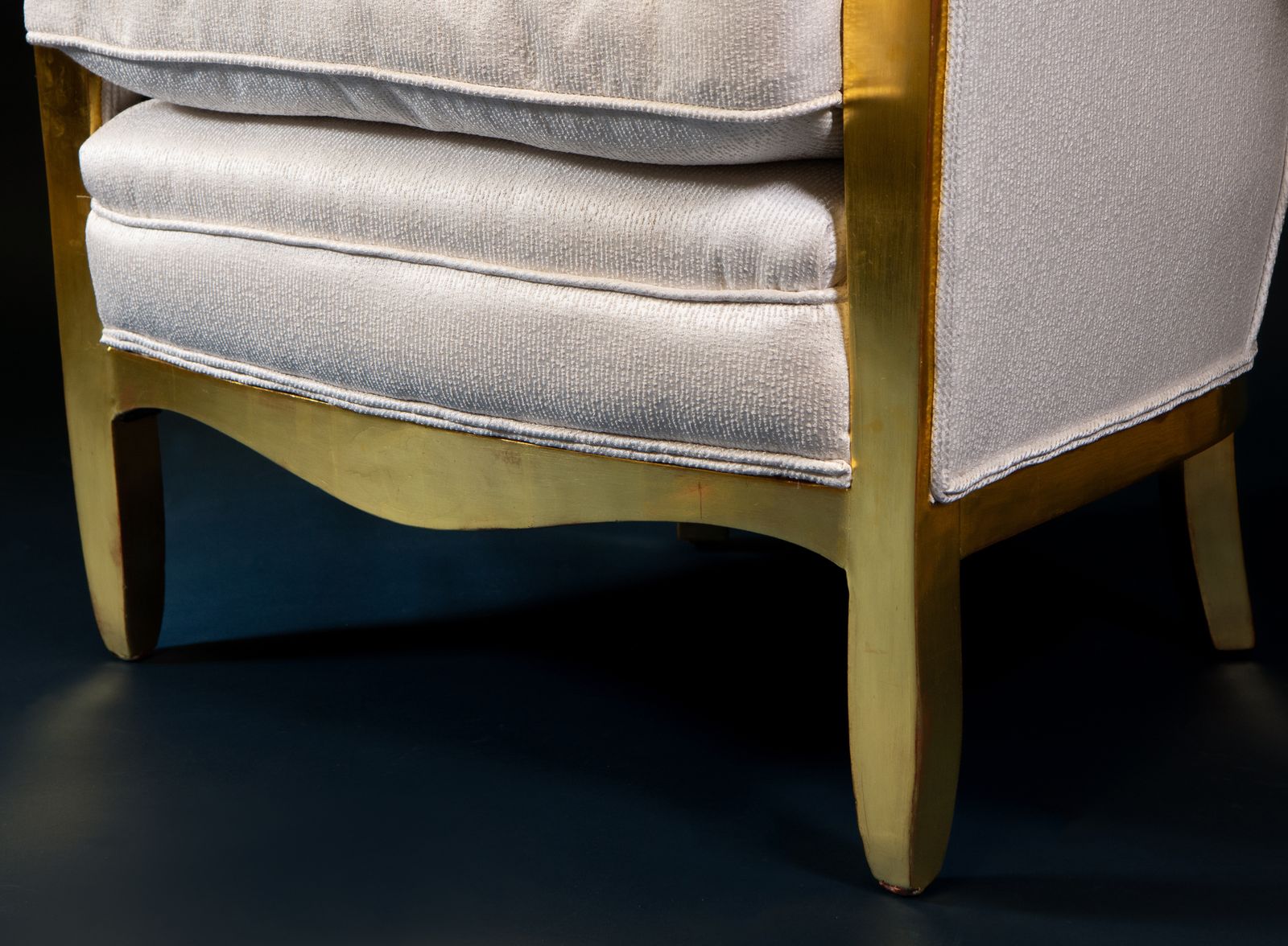 Pair Antique French 24k Gold Leaf Giltwood Bergère Armchairs photo Furniture
