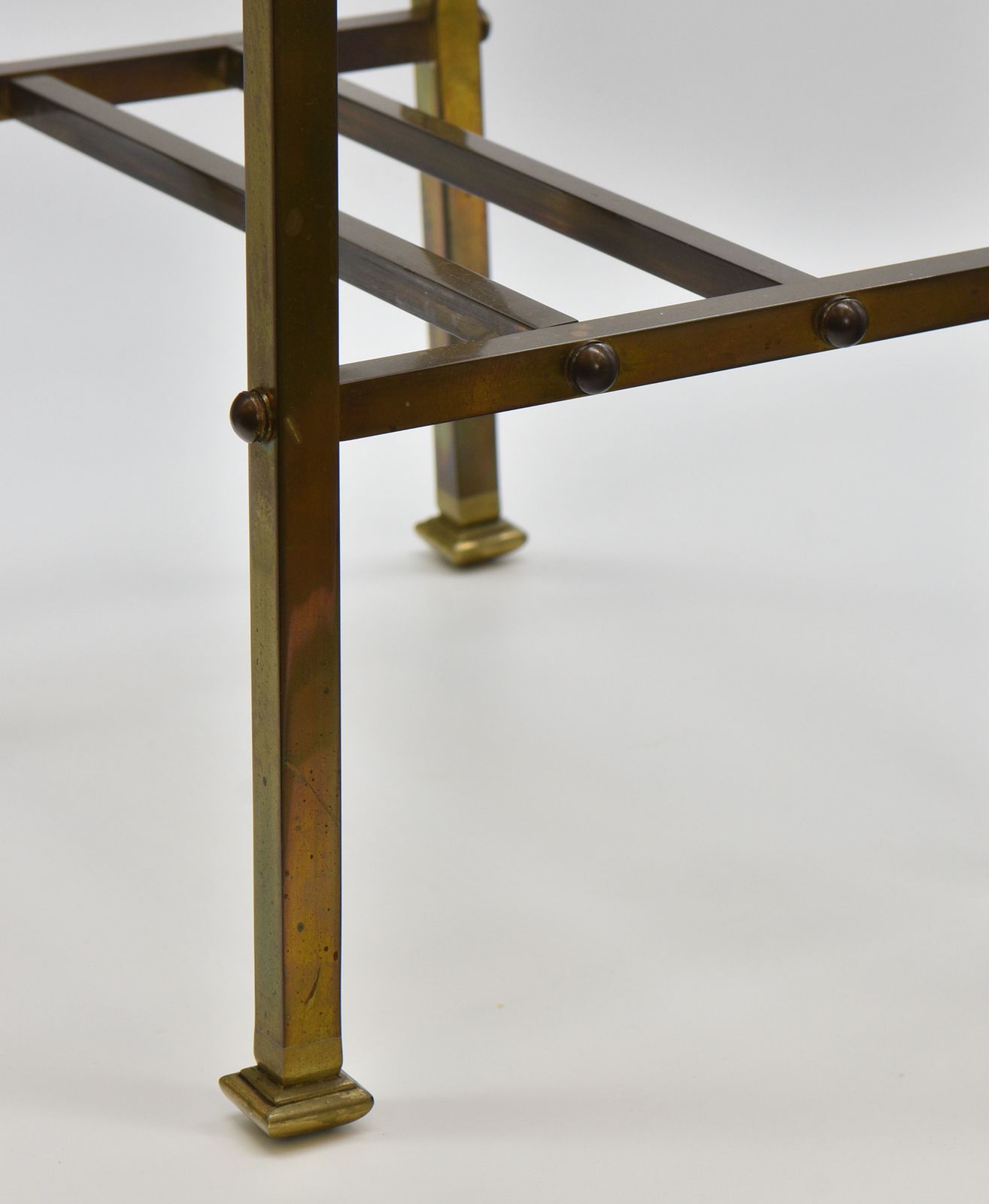 photo furniture Edwardian Brass & Walnut Canterbury Newspaper Magazine Rack Arts & Crafts