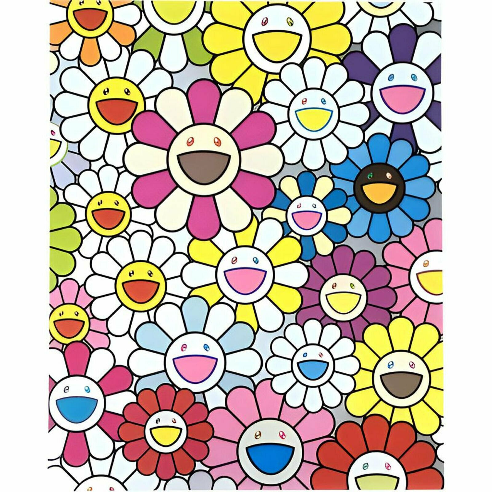 Small Flowers Painting: Pink, Purple And Many Other Colors, 2019