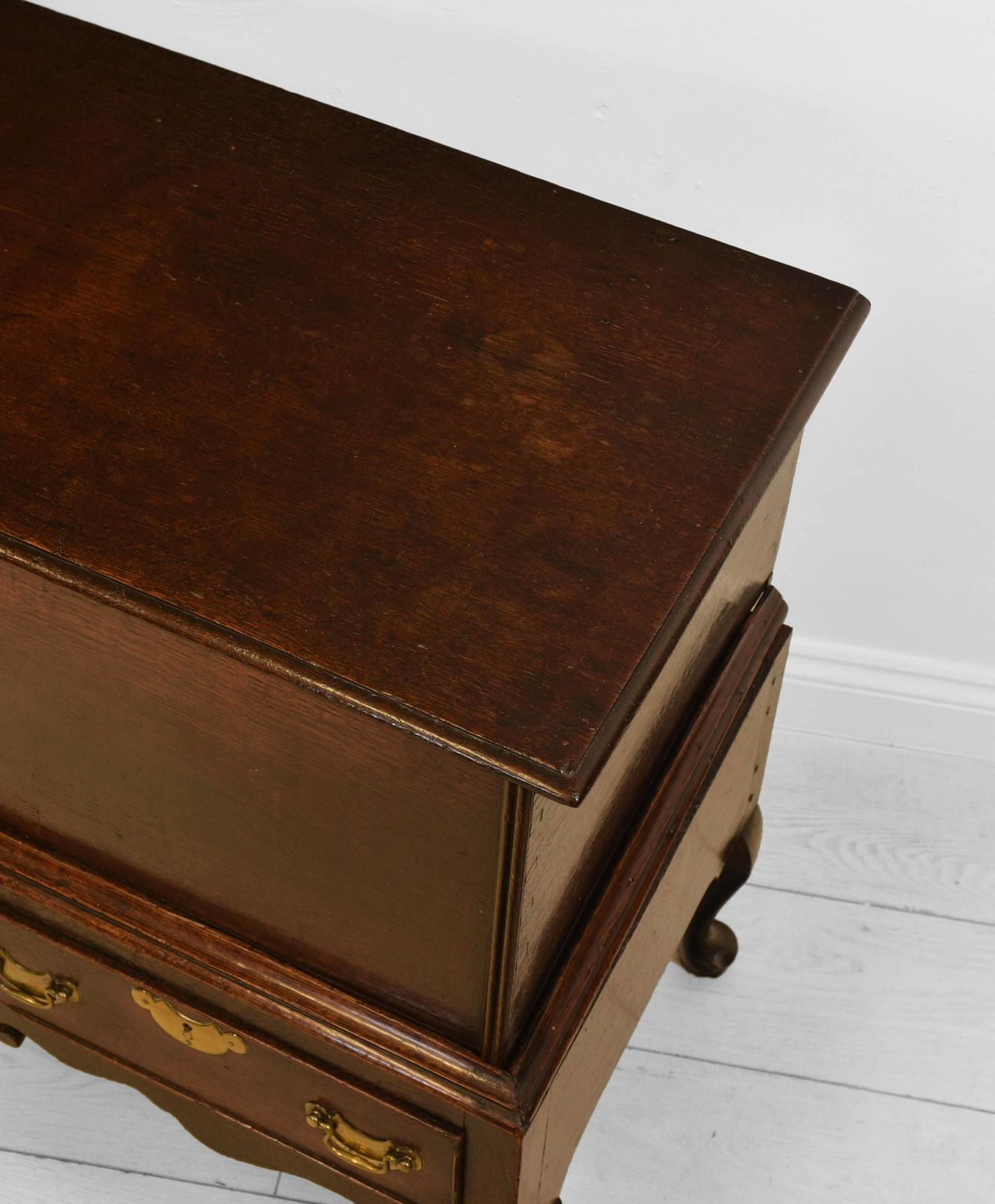 photo for sale Antique Georgian Oak Blanket Chest On Stand With Drawers Circa 1750