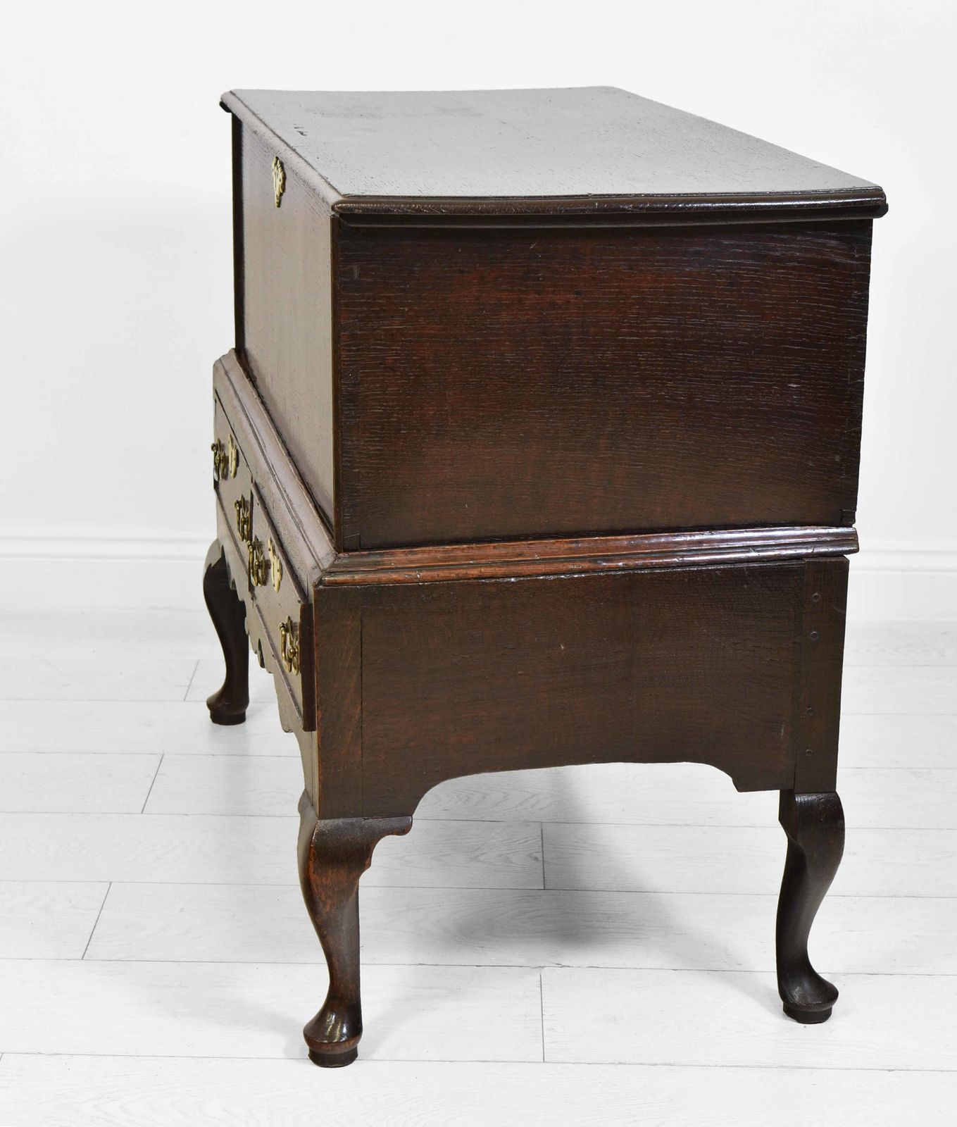 1275.0 Antique Georgian Oak Blanket Chest On Stand With Drawers Circa 1750 photo