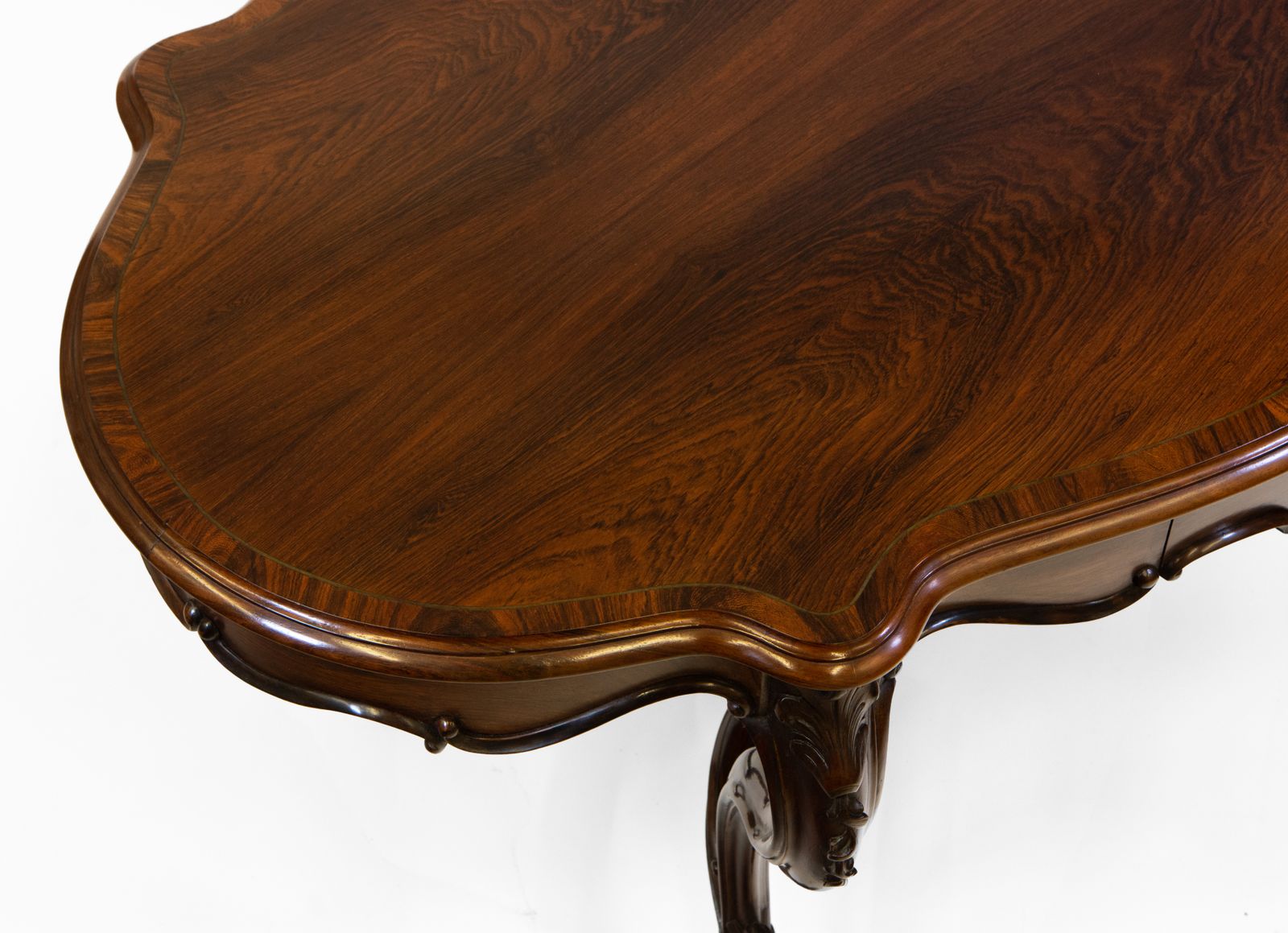 Fine Victorian Rosewood Rococo Revival Carved Centre Hall Table Circa 1850 photo vinterior
