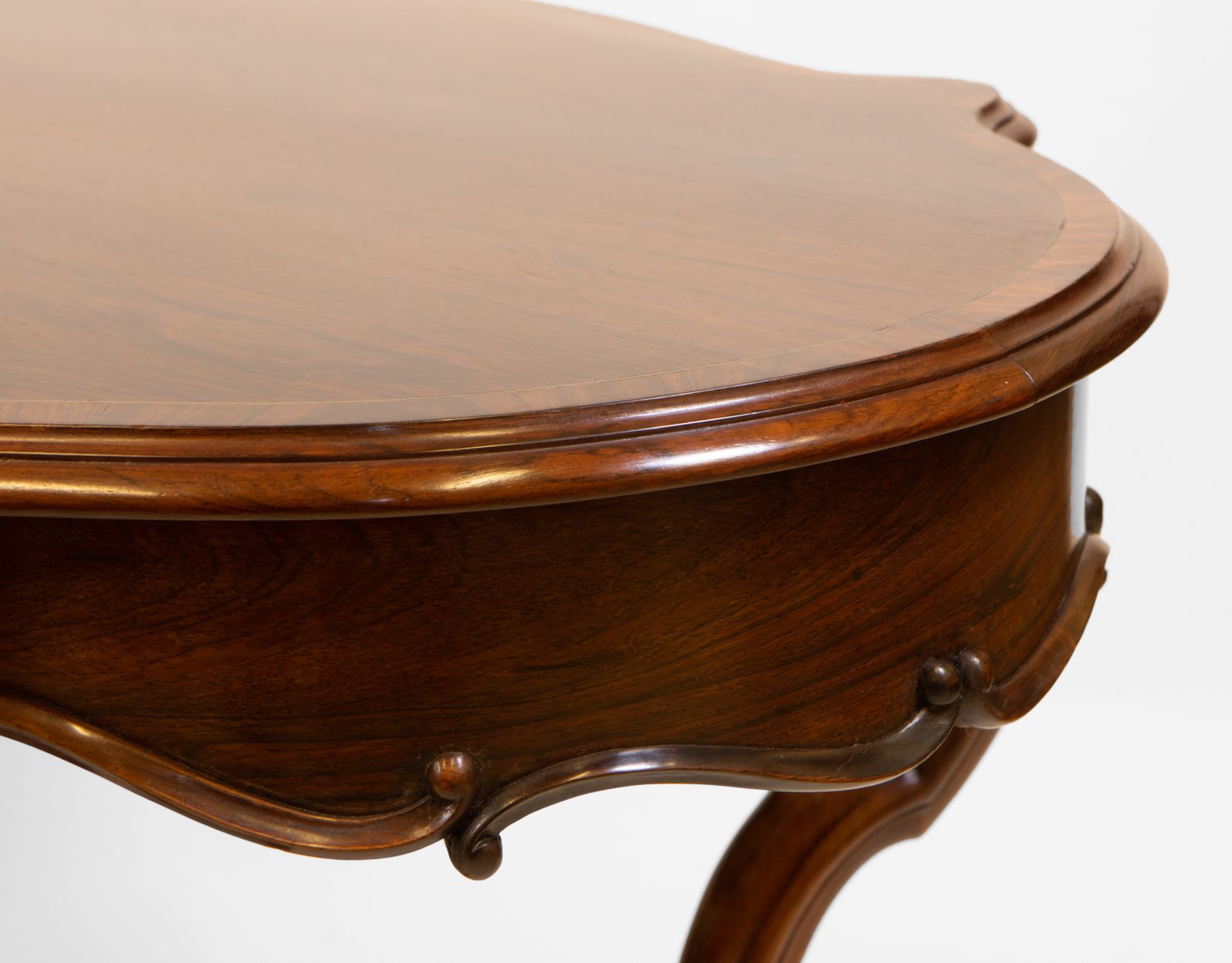 Furniture Fine Victorian Rosewood Rococo Revival Carved Centre Hall Table Circa 1850 photo