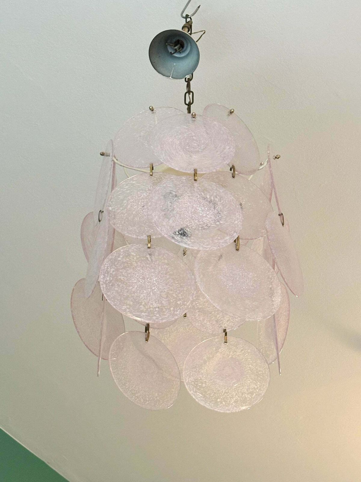 Murano Glass Chandelier Attributed To Vistosi, 1970s photo for sale