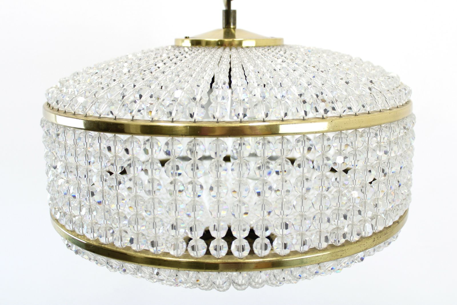 Chandelier Of Brass And Swarovski Crystals/Designer Lamp  J.L. Lobmeyr Austria photo Lighting