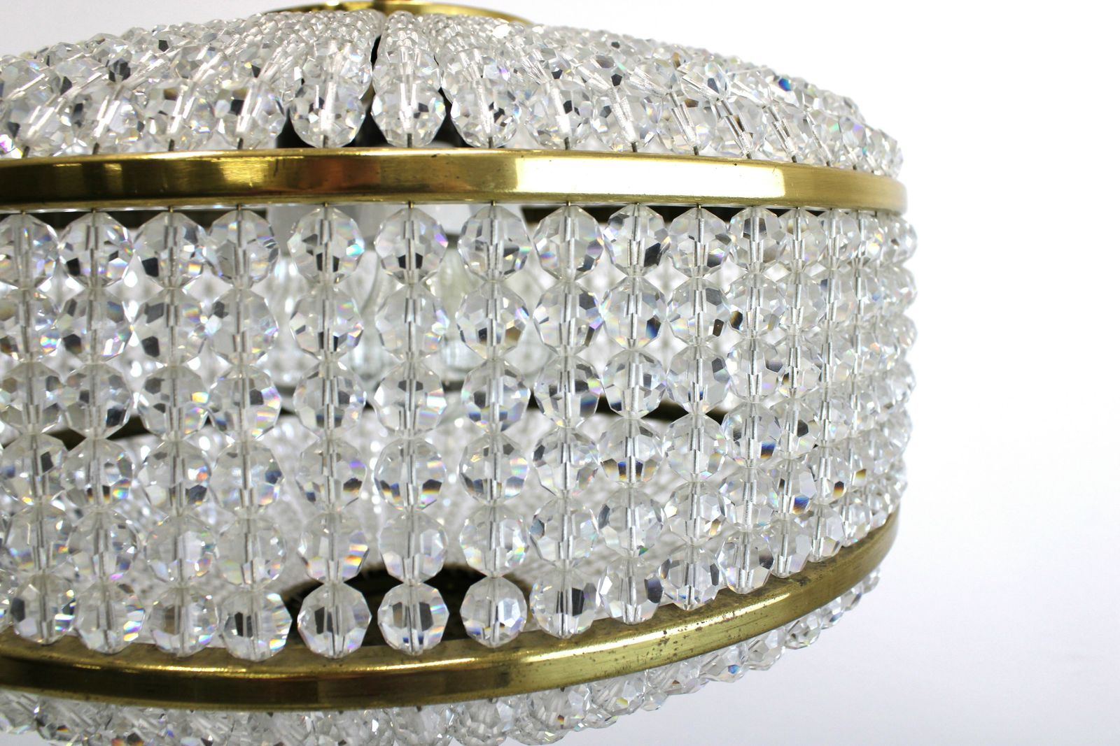 Chandelier Of Brass And Swarovski Crystals/Designer Lamp  J.L. Lobmeyr Austria photo 3766.0