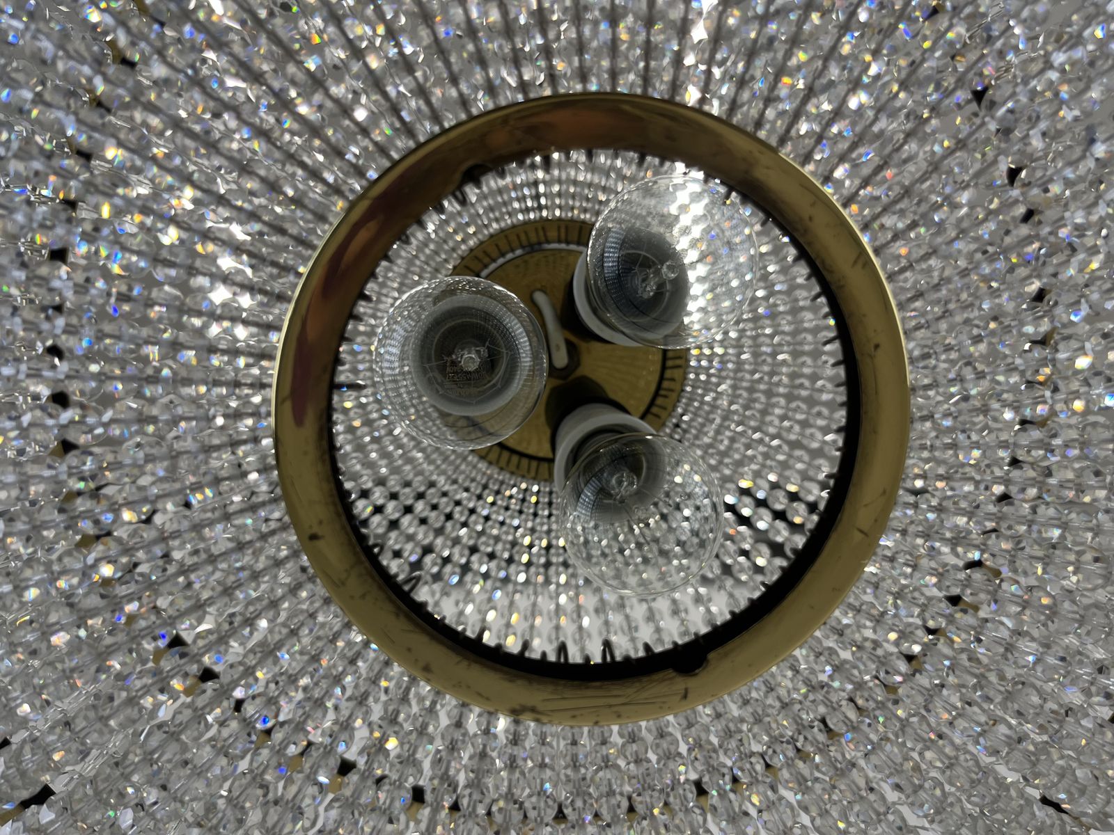 Chandelier Of Brass And Swarovski Crystals/Designer Lamp  J.L. Lobmeyr Austria photo buy