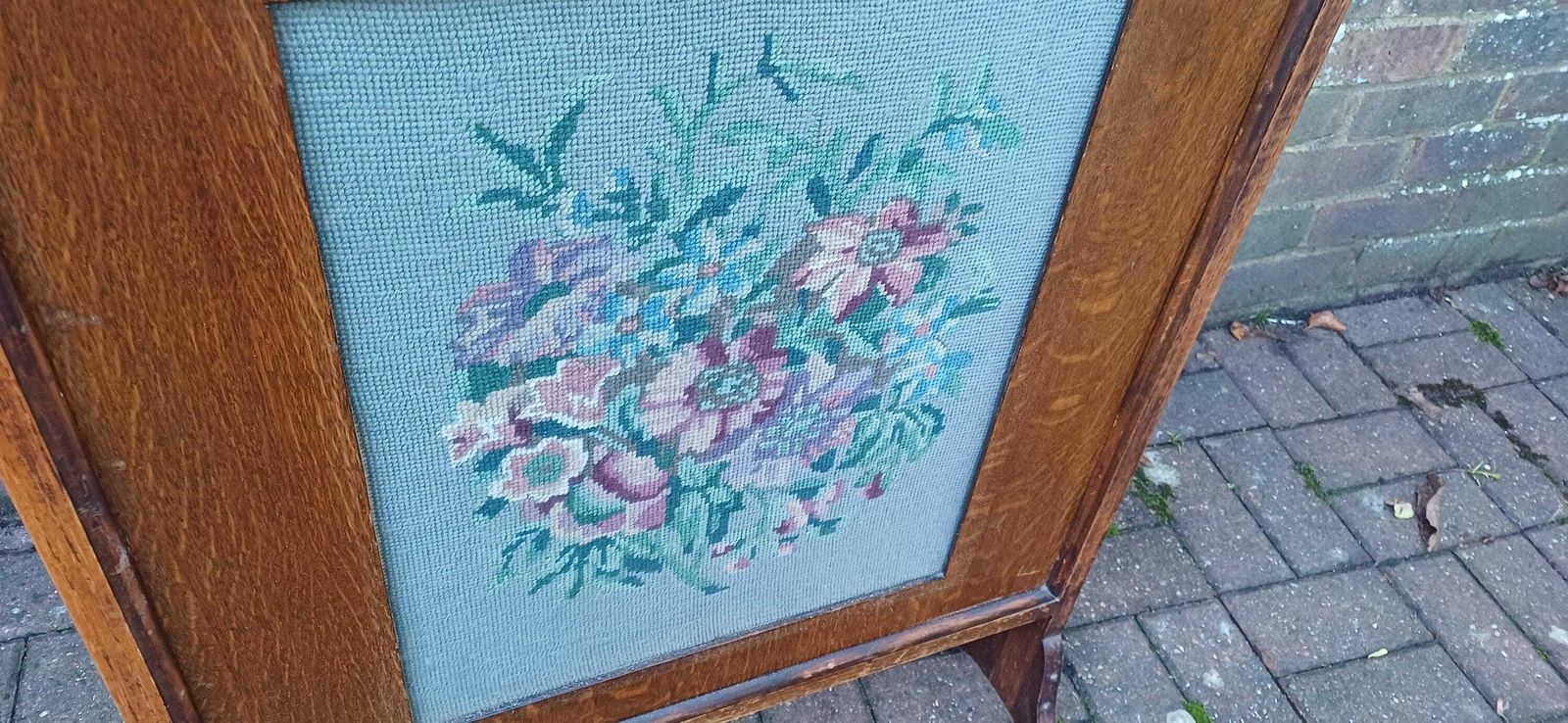 Huge Imposing Top Quality Hand Finished Bespoke Upcycled Tapestry Fire Screen. Free Hand Delivery. photo for sale
