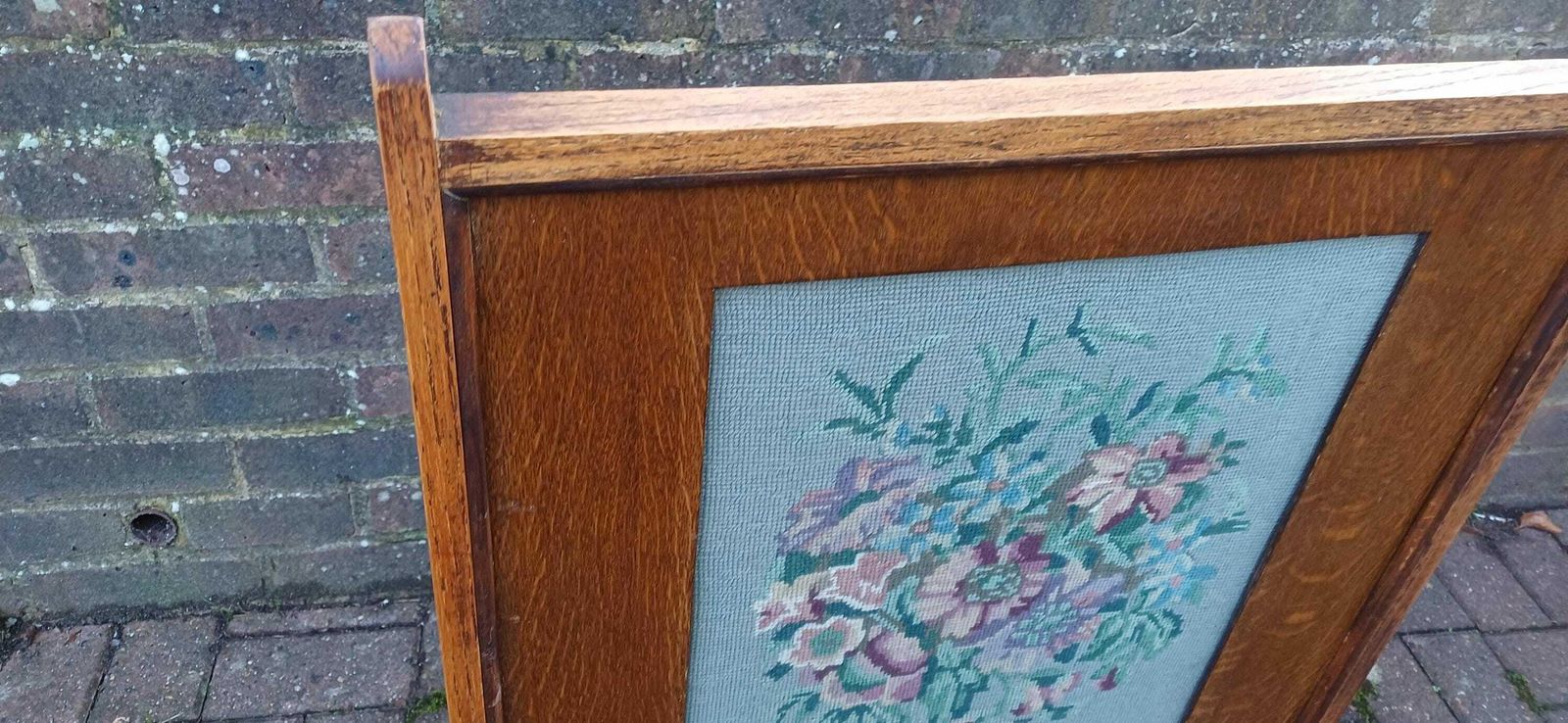 Huge Imposing Top Quality Hand Finished Bespoke Upcycled Tapestry Fire Screen. Free Hand Delivery. photo Art