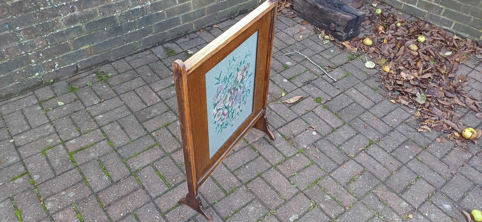 photo furniture Huge Imposing Top Quality Hand Finished Bespoke Upcycled Tapestry Fire Screen. Free Hand Delivery.