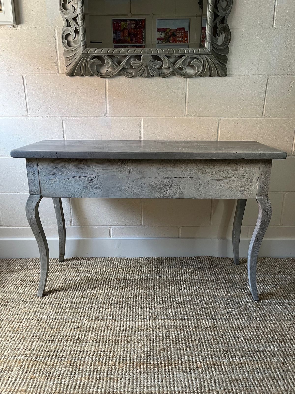 Hand Made French Style Reclaimed Solid Maple And Pine Console. photo vintage