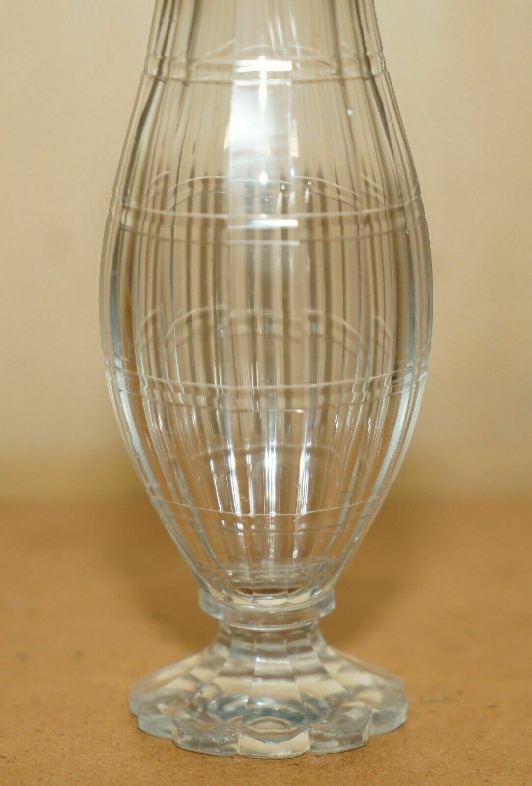 Antique 1844 William Moulson Cut Glass Sterling Sivler Sugar Shaker Must See! photo for sale