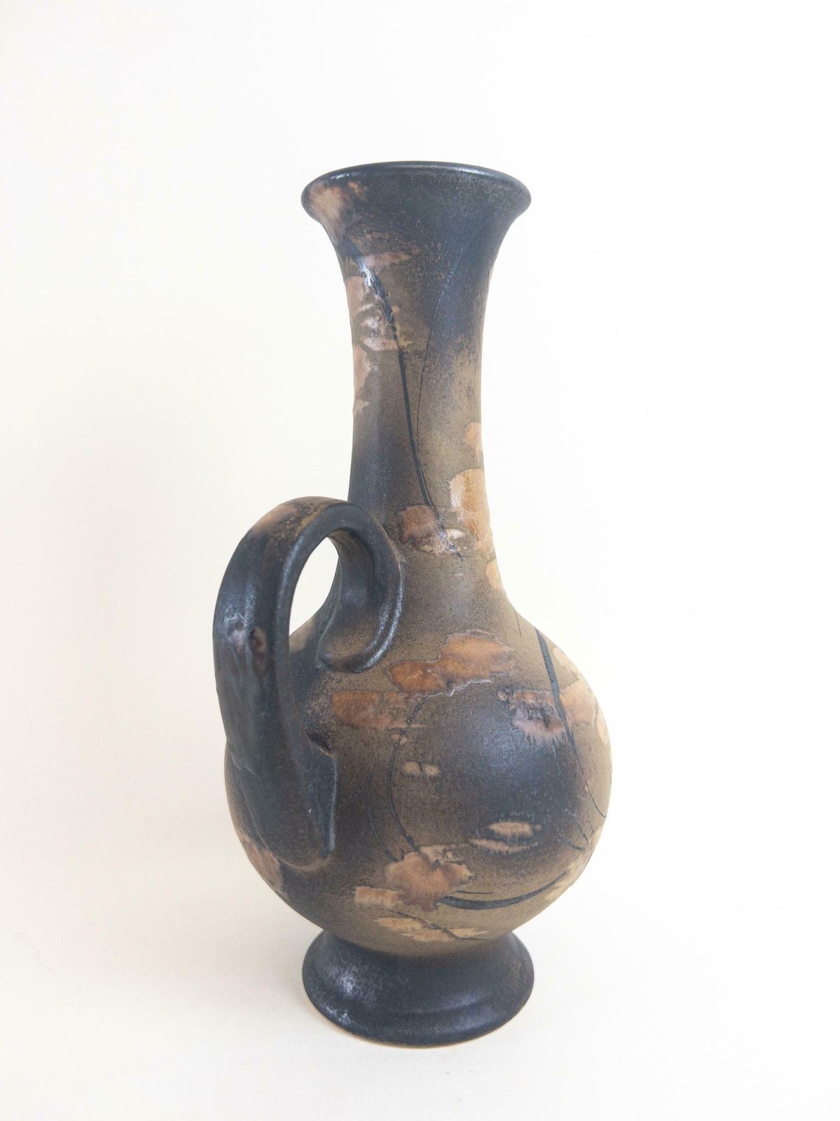 Ruscha Art Kyra Vase K 35   West German Pottery Vase With Handle   Ruscha Ceramic Vase By Heinz Siery photo Home Decor