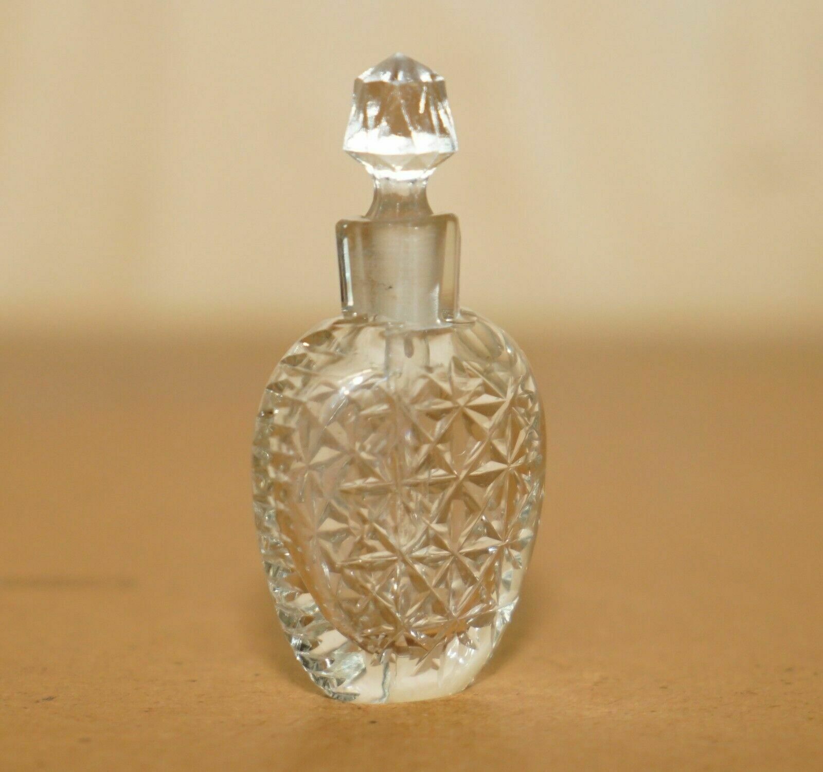 Fine Antique French Cut Glass Crystal Collectable Dressing Table Perfume Bottle photo furniture