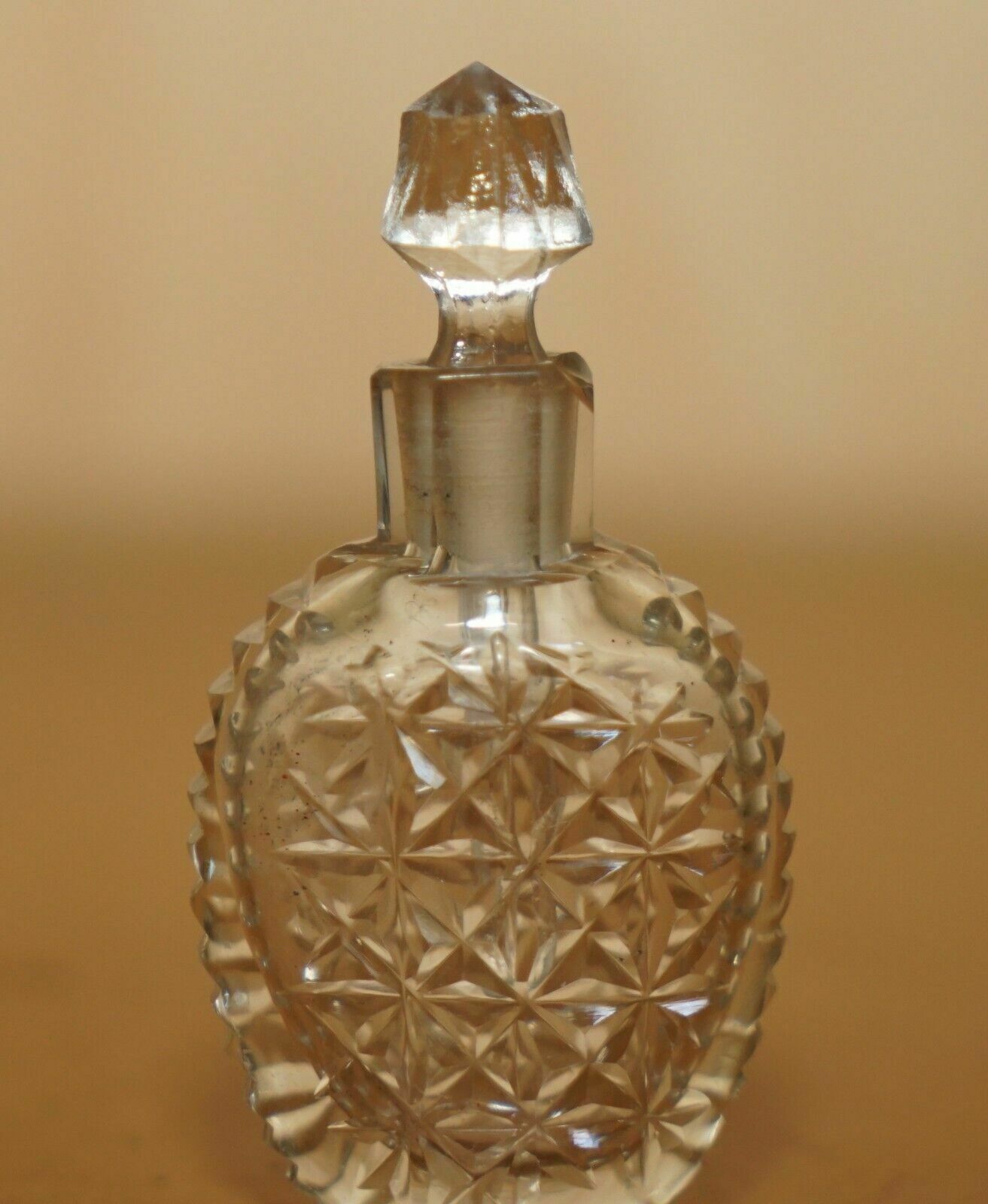 Fine Antique French Cut Glass Crystal Collectable Dressing Table Perfume Bottle photo 295.0