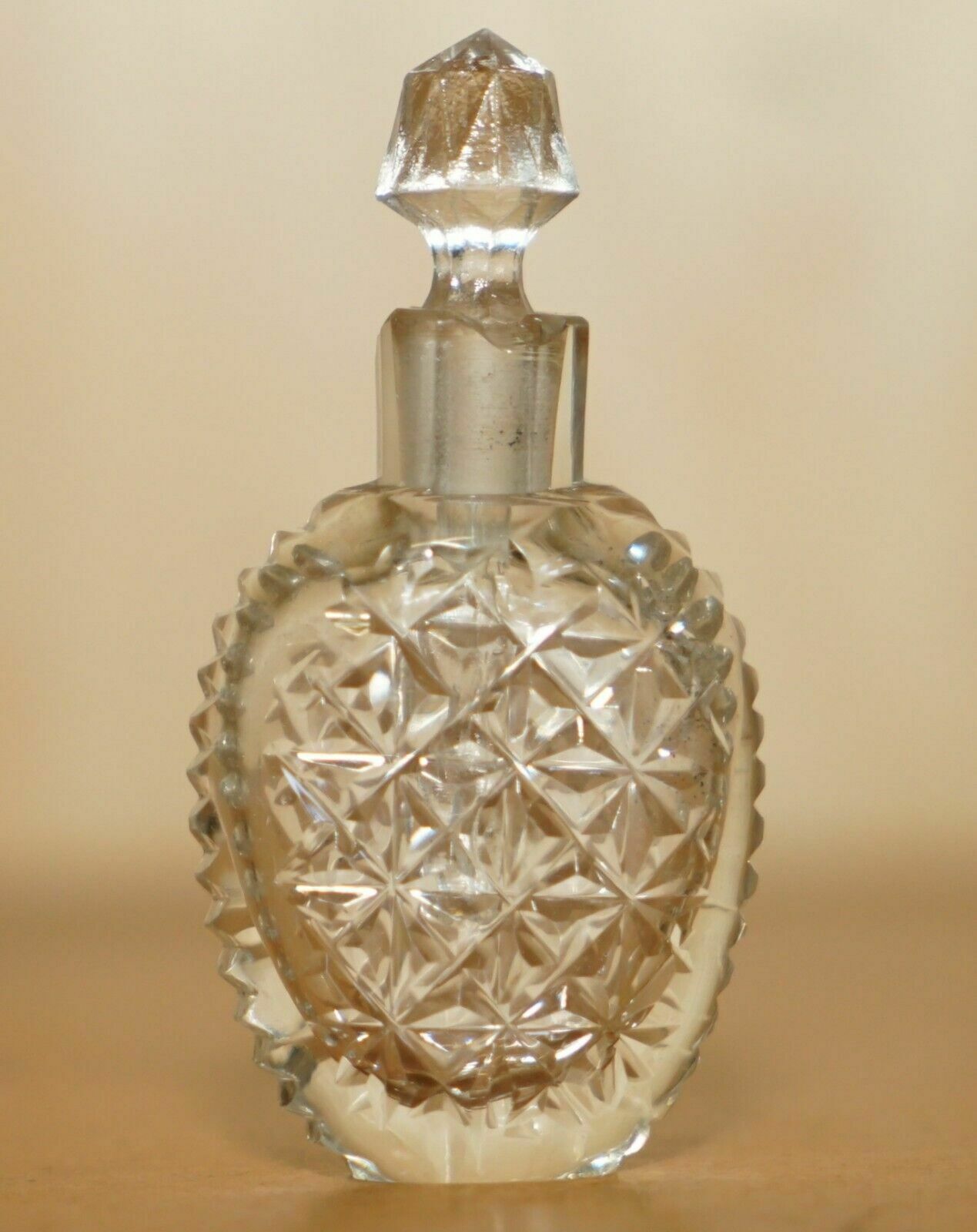 Fine Antique French Cut Glass Crystal Collectable Dressing Table Perfume Bottle photo buy
