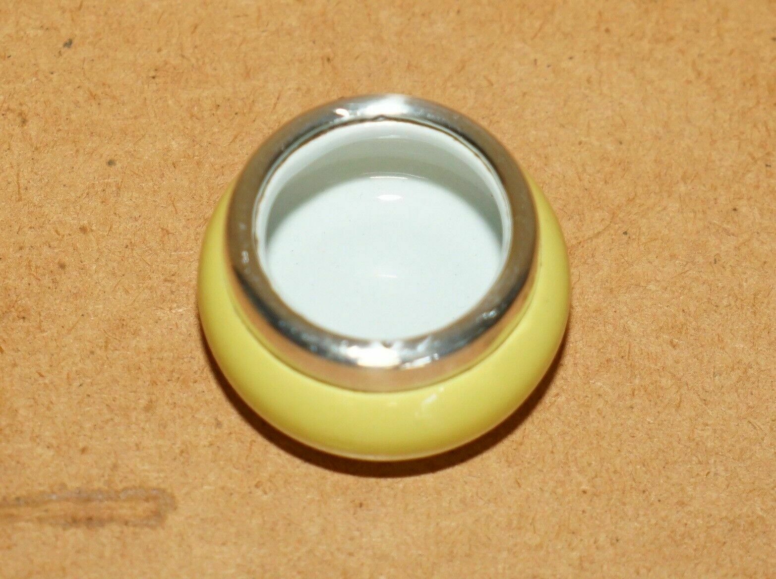 Minature Henry Perkins & Sons Antique Porcelain Trinket Pot Sterling Silver Trim photo Home Decor