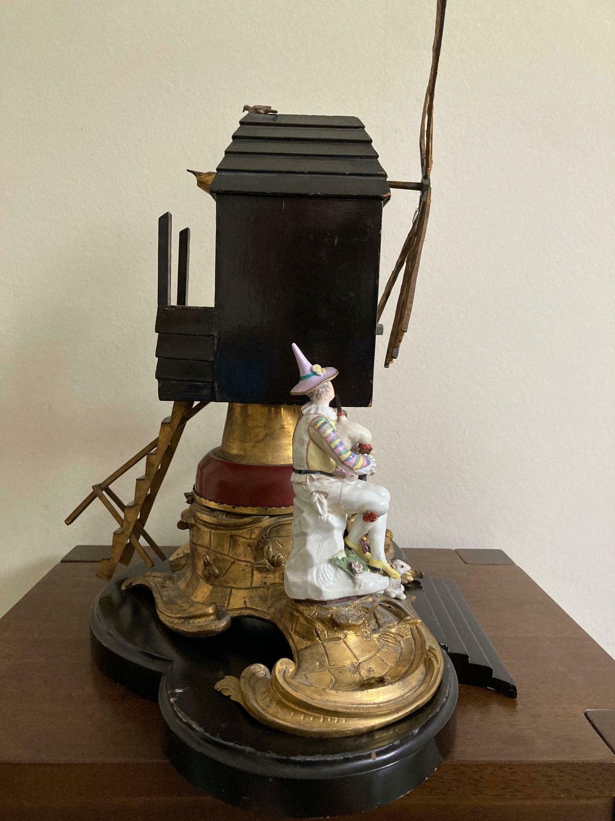 Ormolu Windmill With Meissen Harlequin And Columbine photo Home Decor