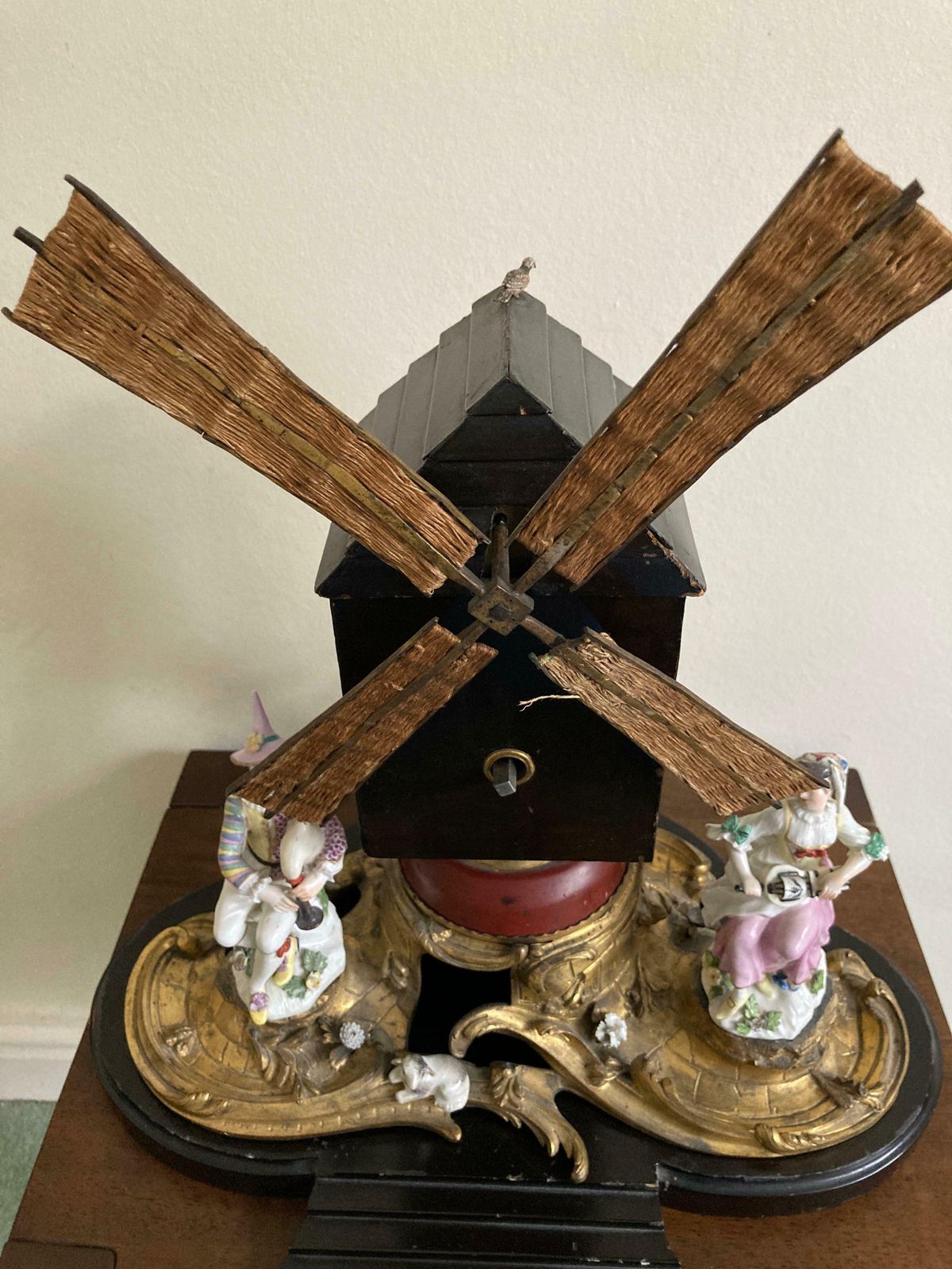 12500.0 Ormolu Windmill With Meissen Harlequin And Columbine photo