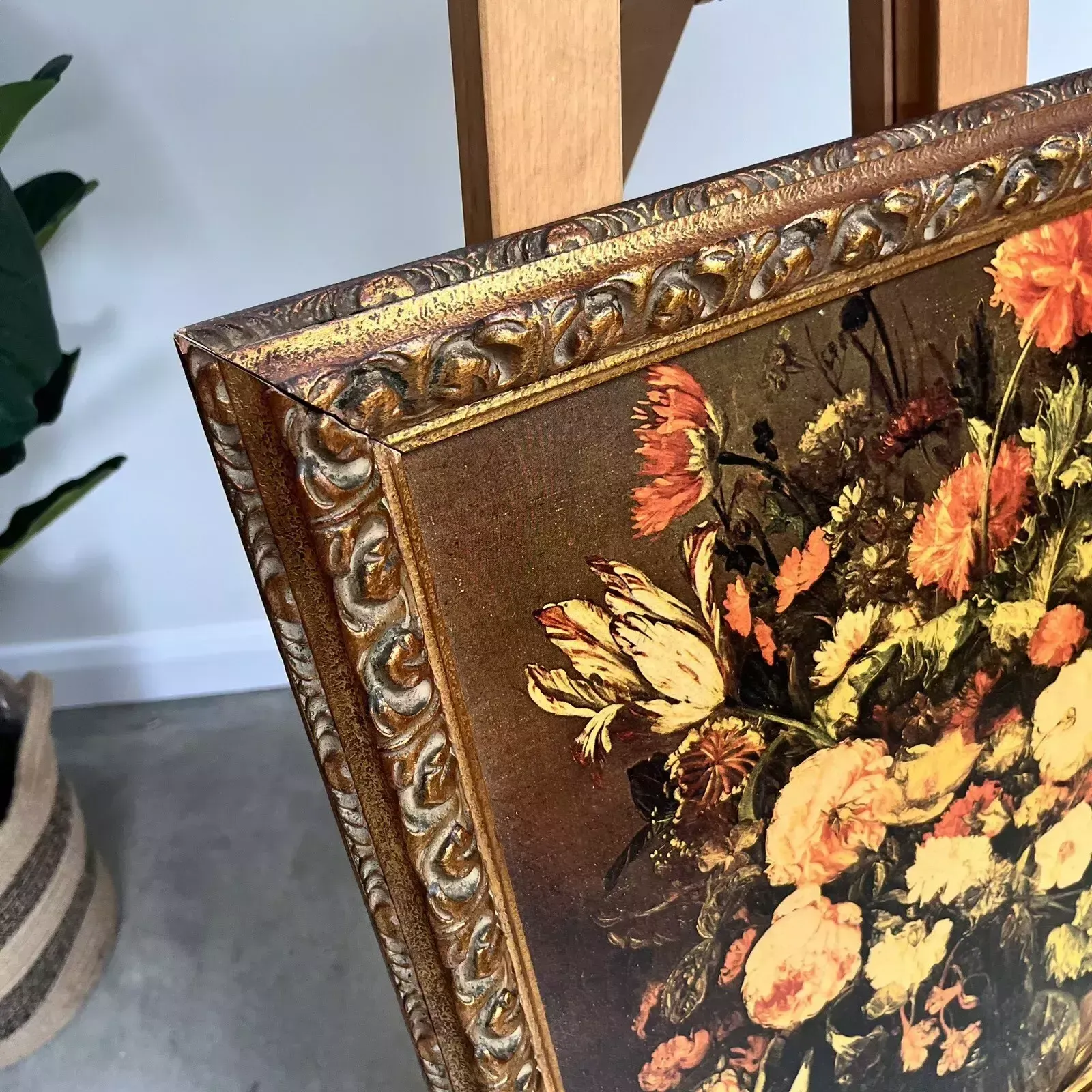 Fabulous Gilt Wood Frame « Flowers C.1650 Abraham Hendricksz Van Beyeren Print » photo 55.0