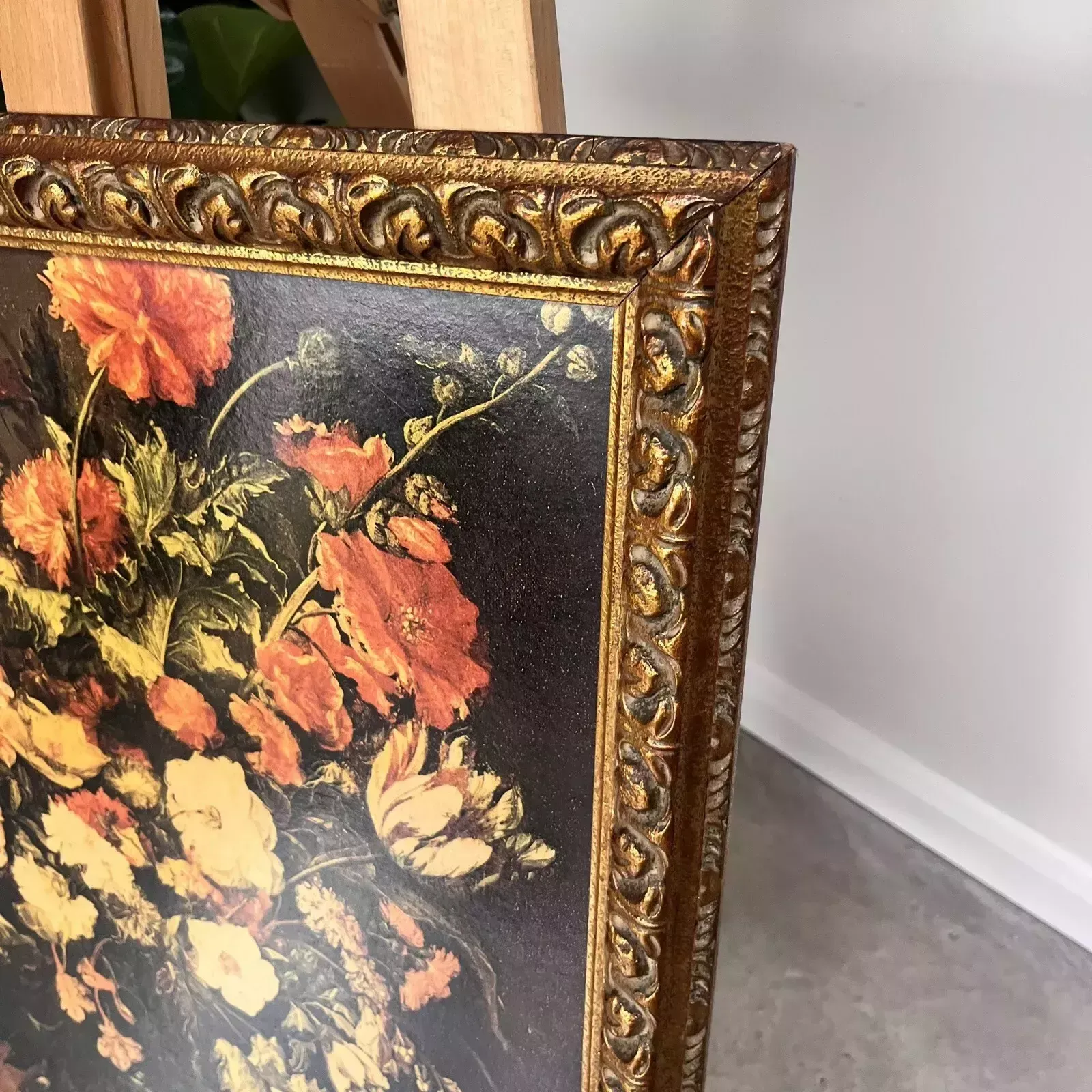 Fabulous Gilt Wood Frame « Flowers C.1650 Abraham Hendricksz Van Beyeren Print » photo buy