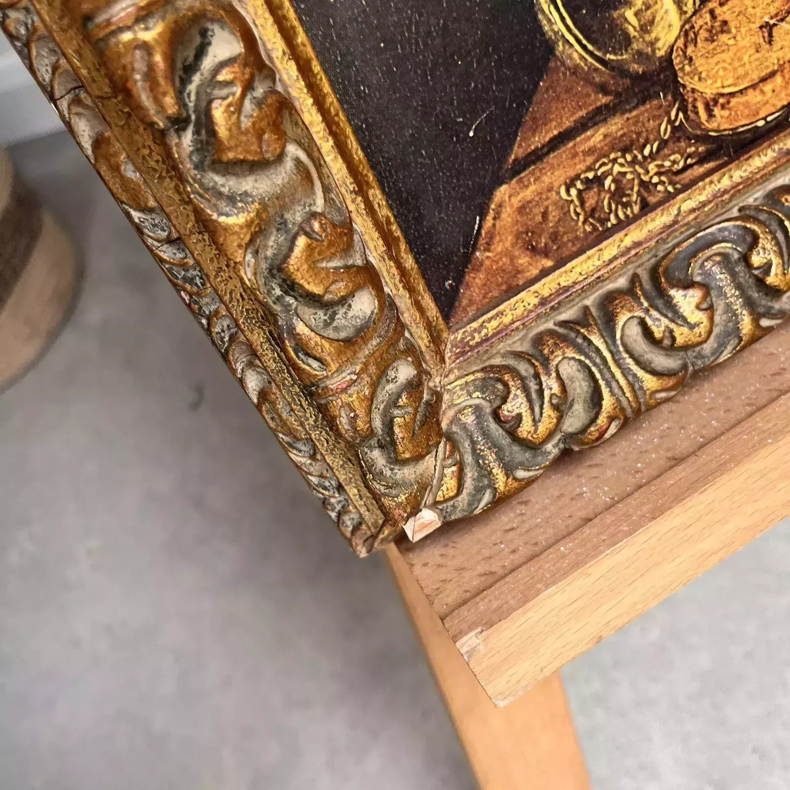 photo furniture Fabulous Gilt Wood Frame « Flowers C.1650 Abraham Hendricksz Van Beyeren Print »