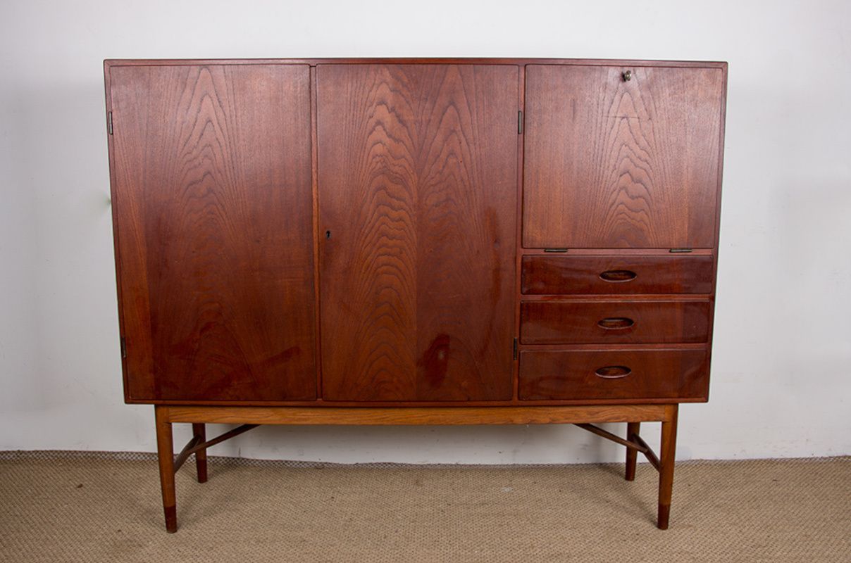 Buffet haut danois en teck et chêne, par Kurt Ostervig pour Randers Mobelfabrik, 1960. photo buy