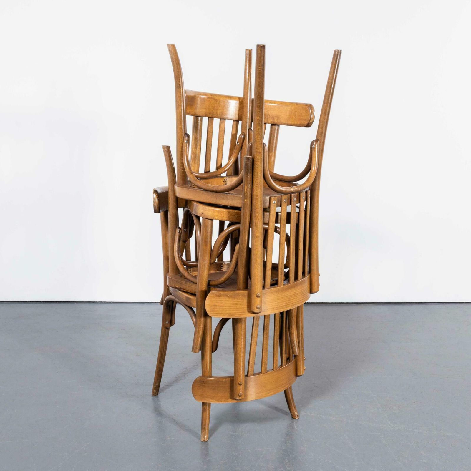 1960’s Bentwood Honey Beech Bentwood Dining Chairs – Set Of Four photo 696.0