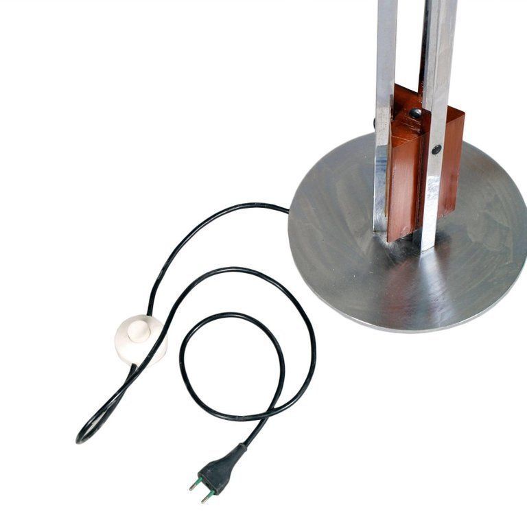 1970s Three Light Floor Lamp Chromed Steel Murano Glass, Carlo Nason For Mazzega photo buy