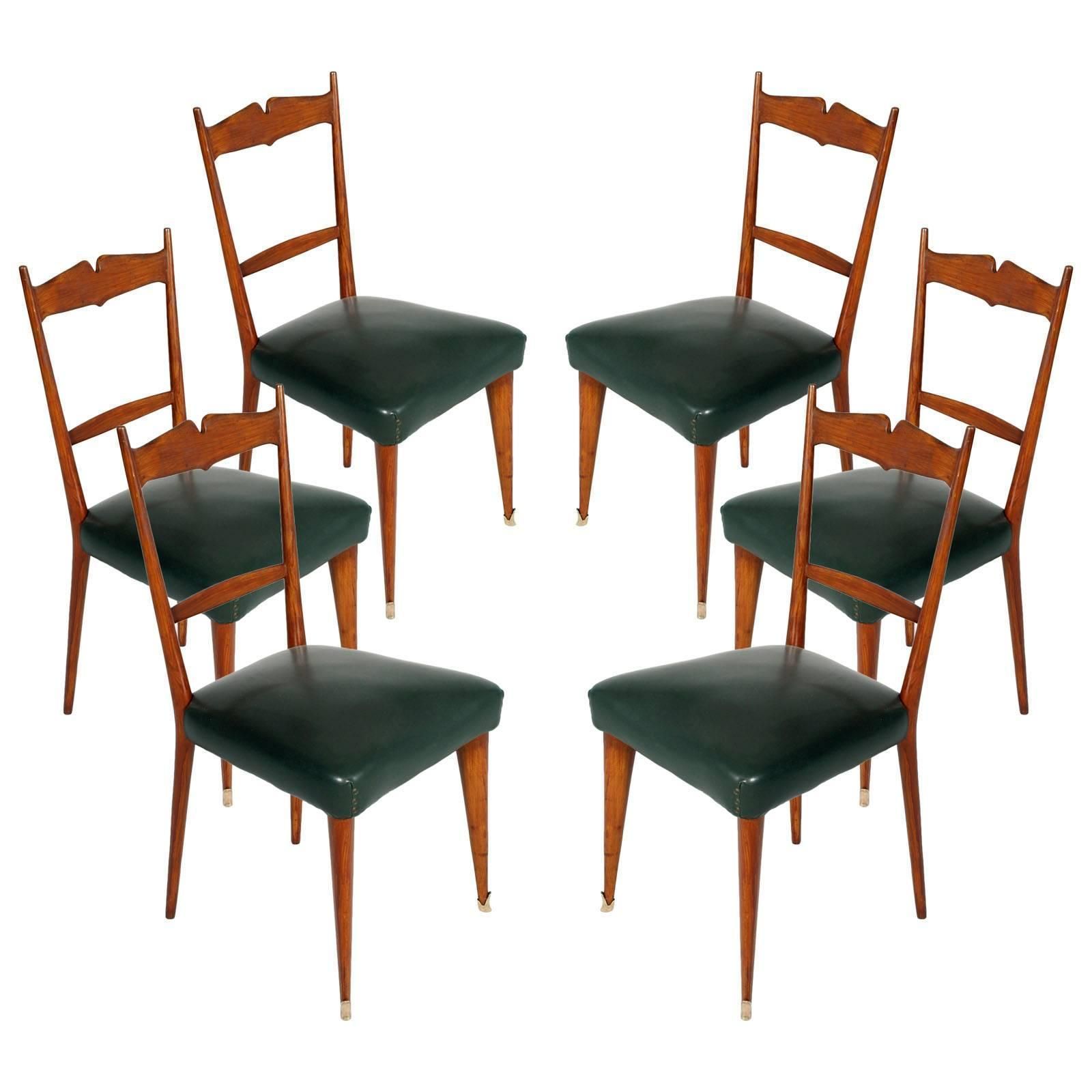 Italian Midcentury Six Chairs Ico And Luisa Parisi Designers Cherrywood