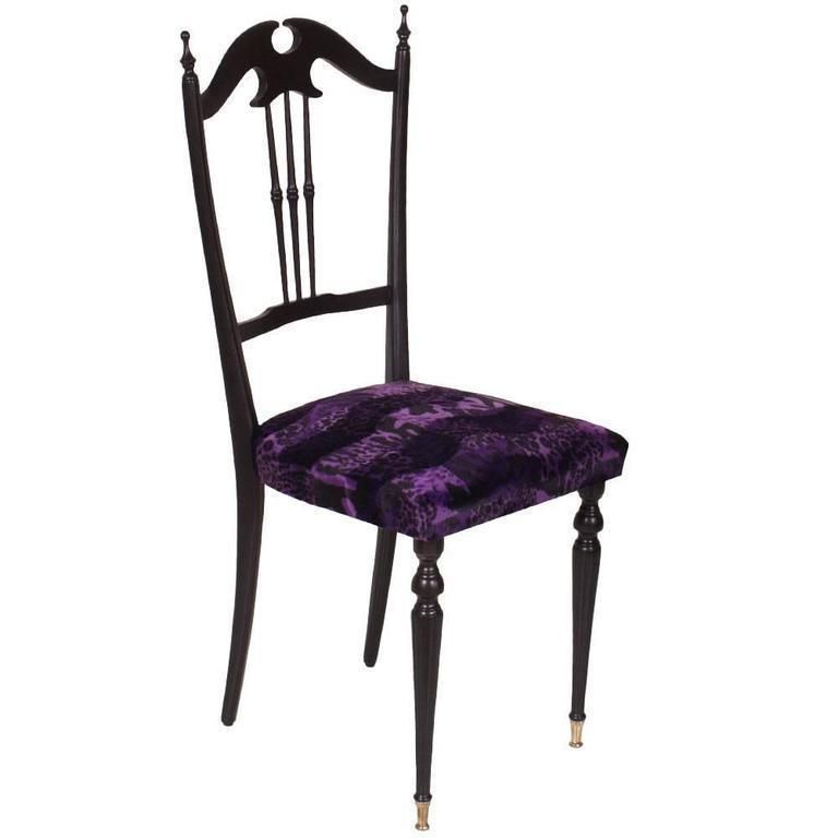 Mid Century Modern Italian Set Of Six Chiavari Chairs Restored And Reupholstered photo furniture