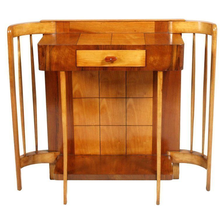 Art Deco Console Mirror, Paolo Buffa Attributable, Restored And Polished To Wax photo furniture