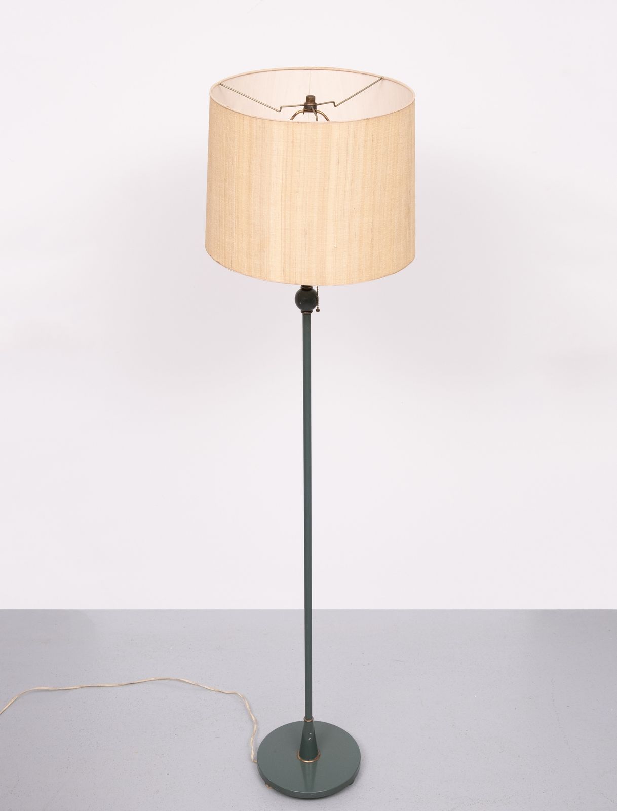 Classic Green Color Wooden Floor Lamp 1950s France photo buy