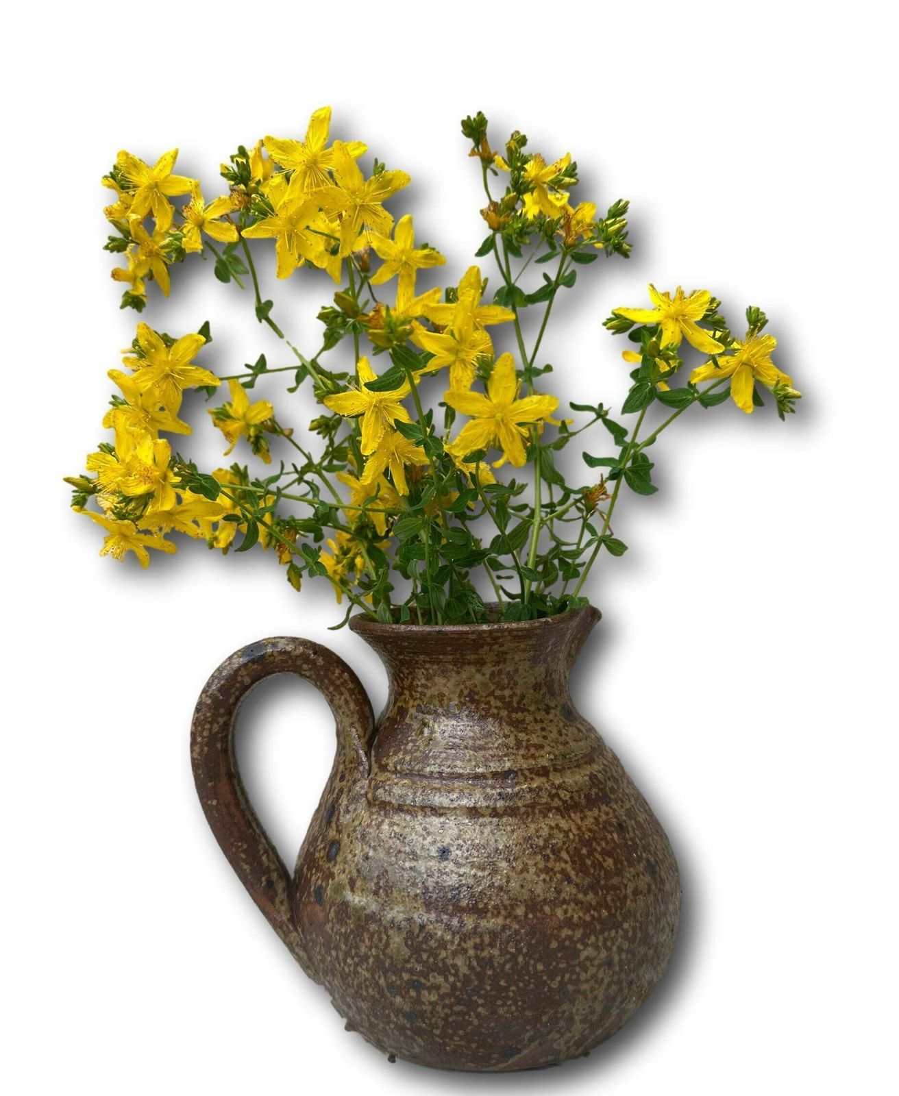 French Stoneware Pottery Pitcher, 1960's Ceramic Pot Vase Laborne Signed F.Baudat