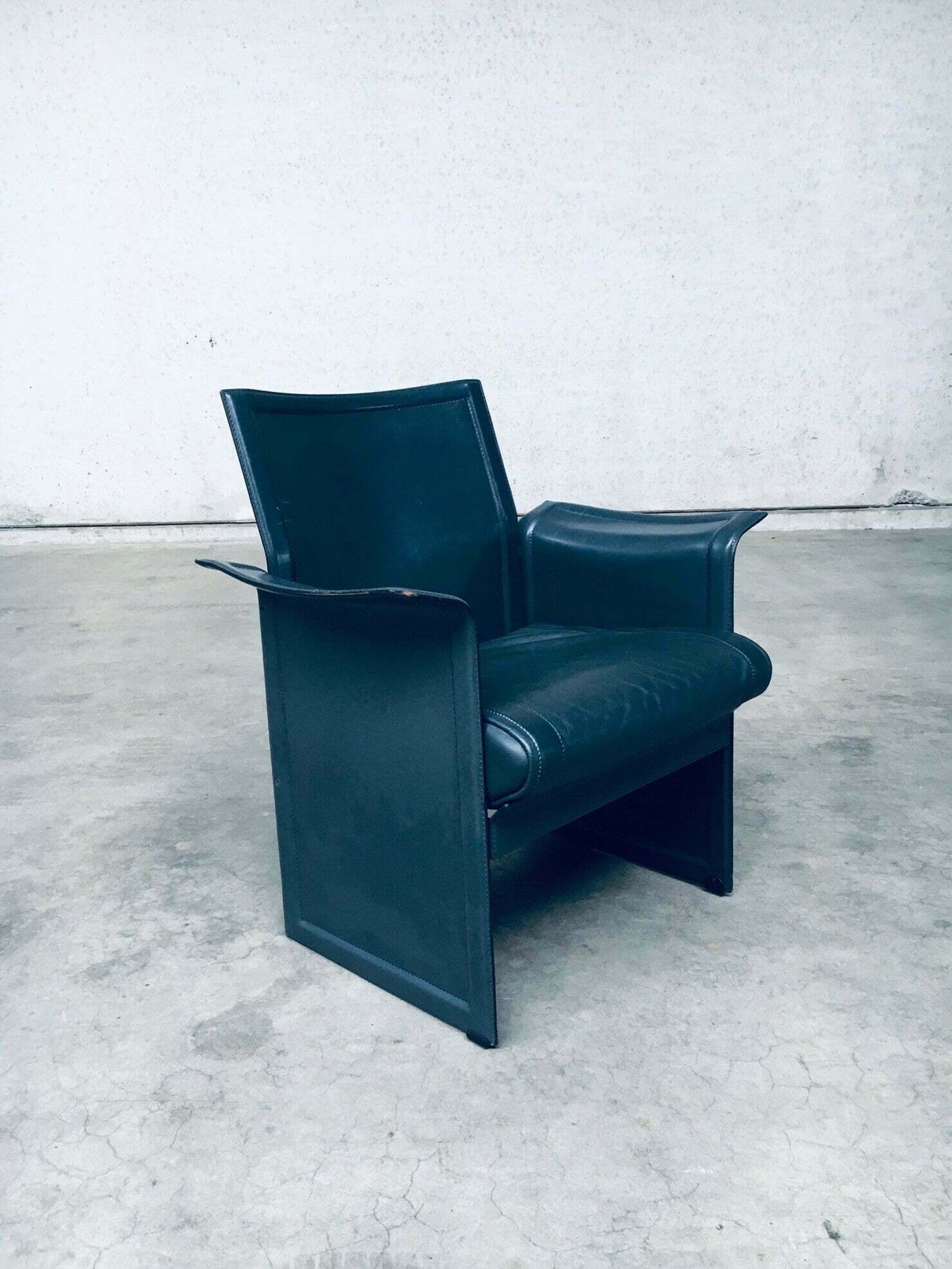 Postmodern Design Korium Km1 Leather Armchair By Tito Agnoli For Matteo Grassi, Italy 1980's photo furniture