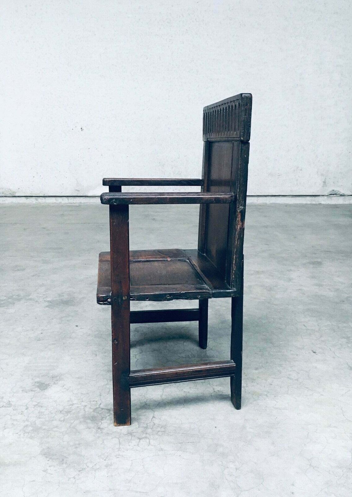 19th Century Primitive Folk Art Hand Made Arm Chair photo buy