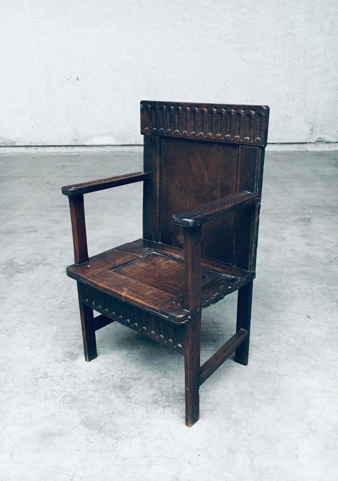 photo for sale 19th Century Primitive Folk Art Hand Made Arm Chair
