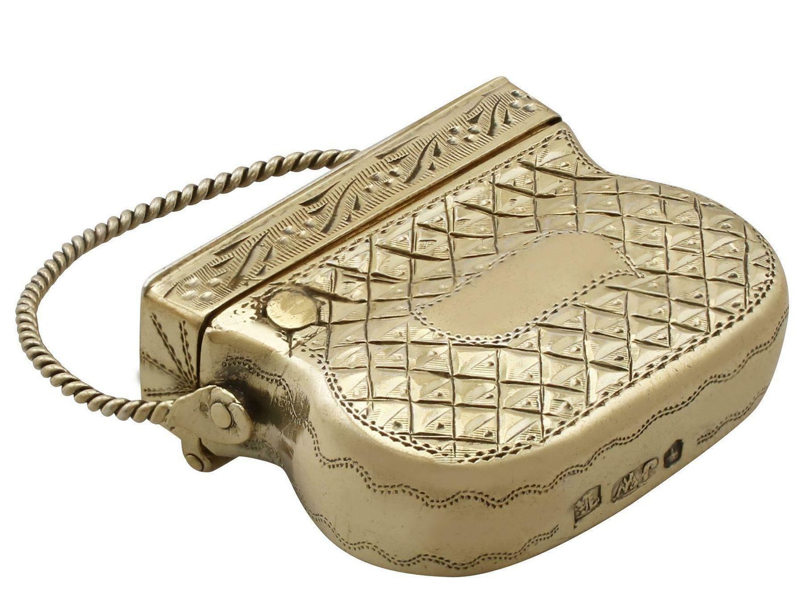 John Wilkinson Antique Sterling Silver Gilt Purse Vinaigrette photo furniture