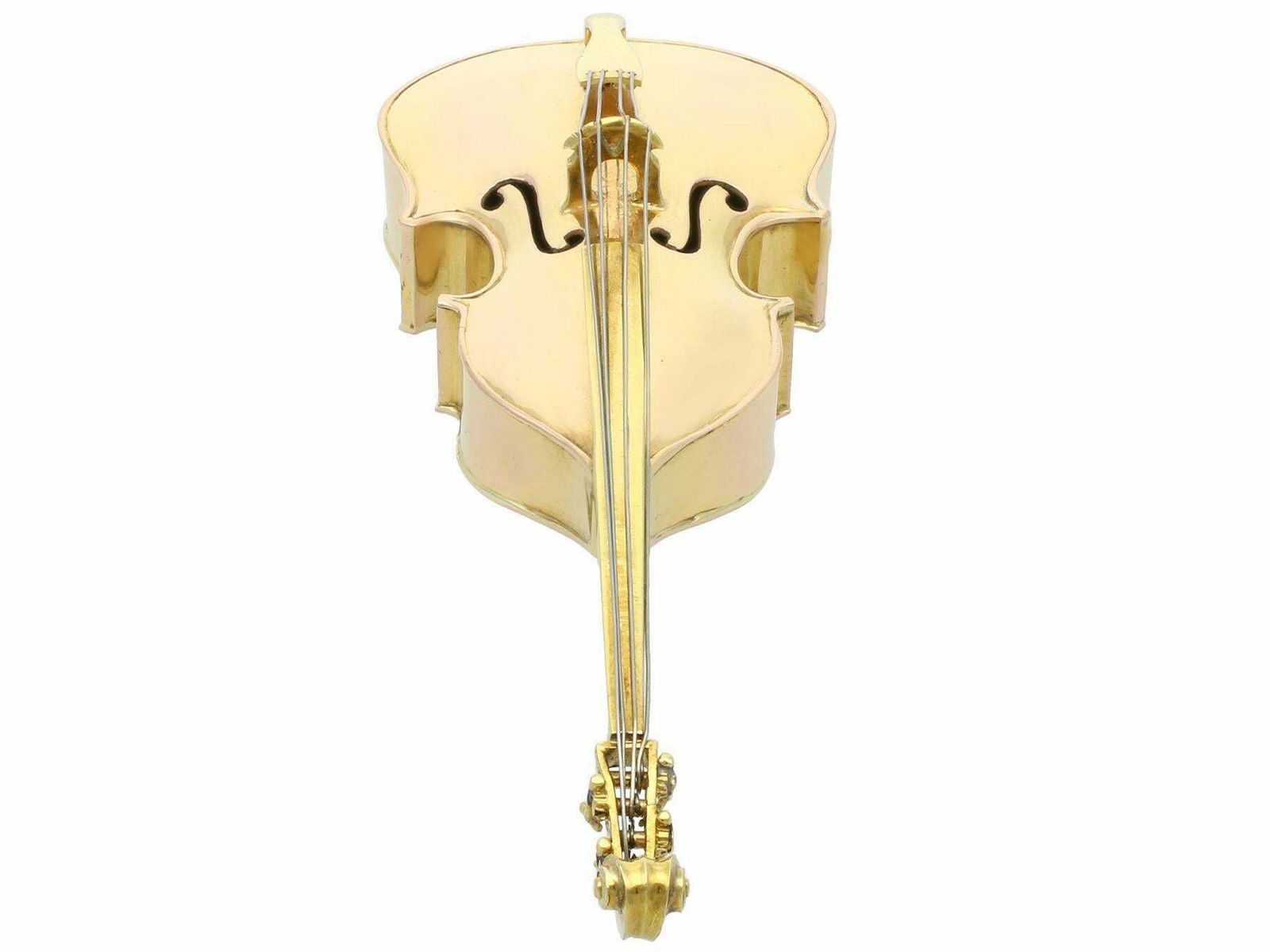 Antique French 18k Yellow Gold Double Bass Model Circa 1920 photo 3950.0